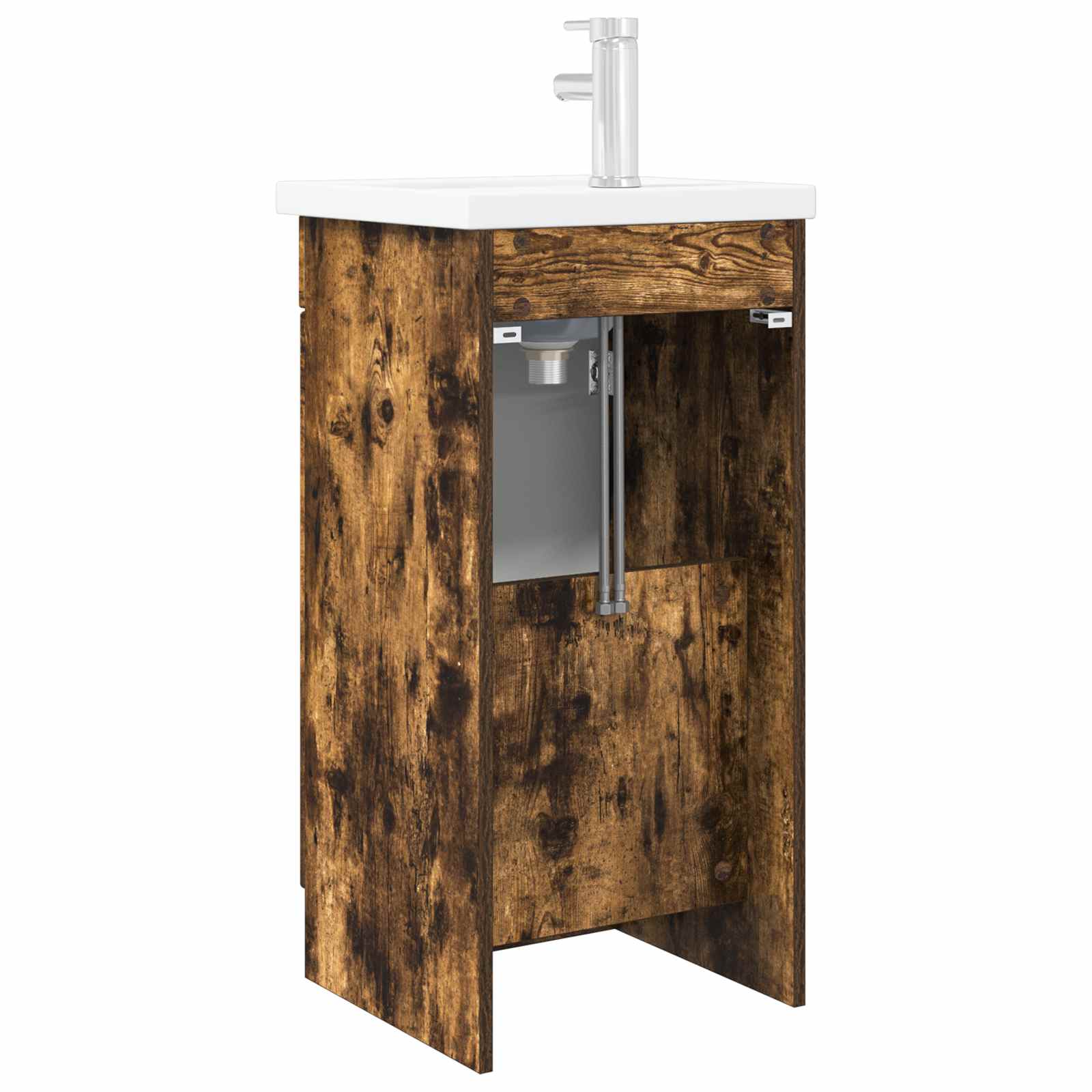 Meuble de salle de bain avec évier Chêne fumé 42 x 40 x 84,5 cm