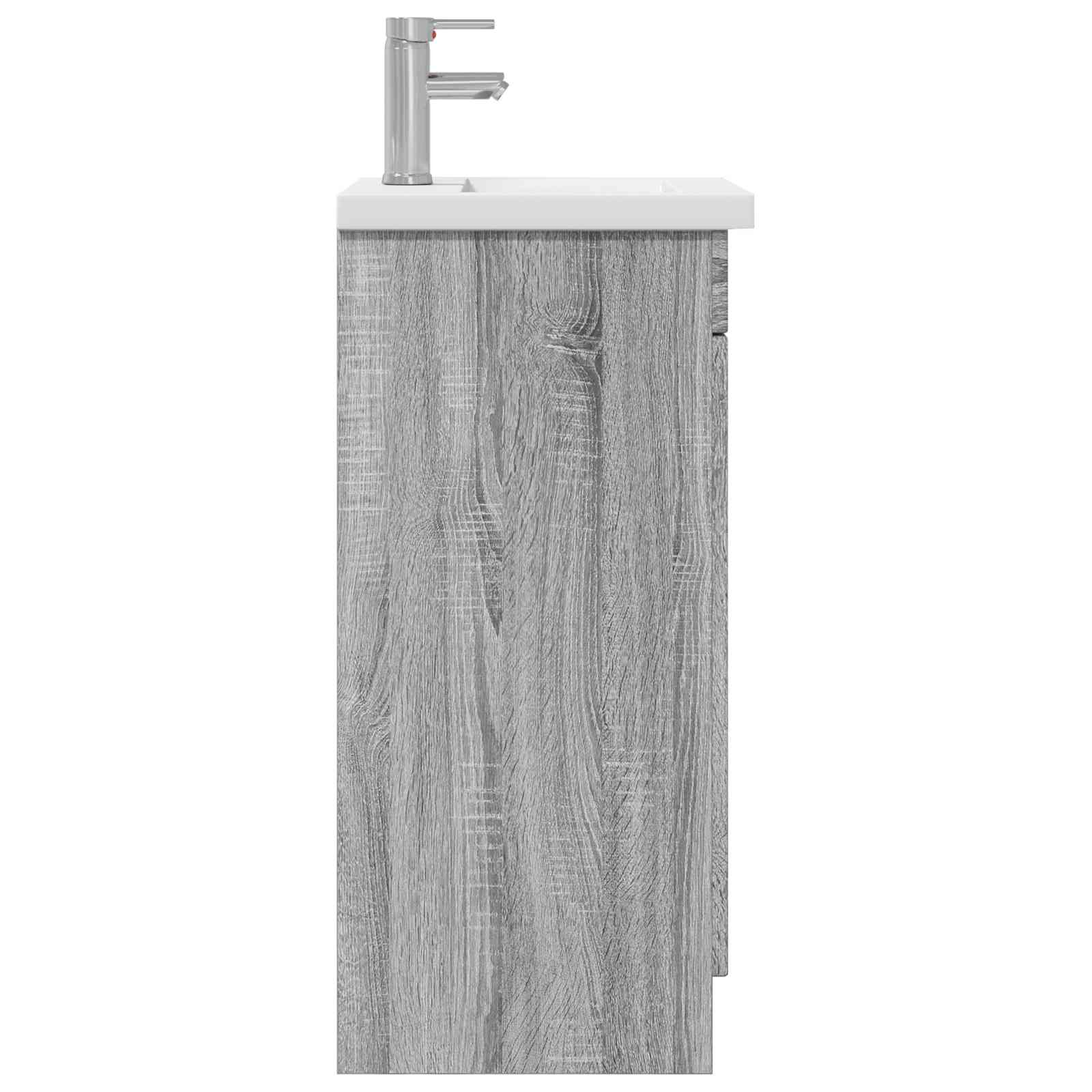 Meuble de salle de bain avec évier Sonoma gris