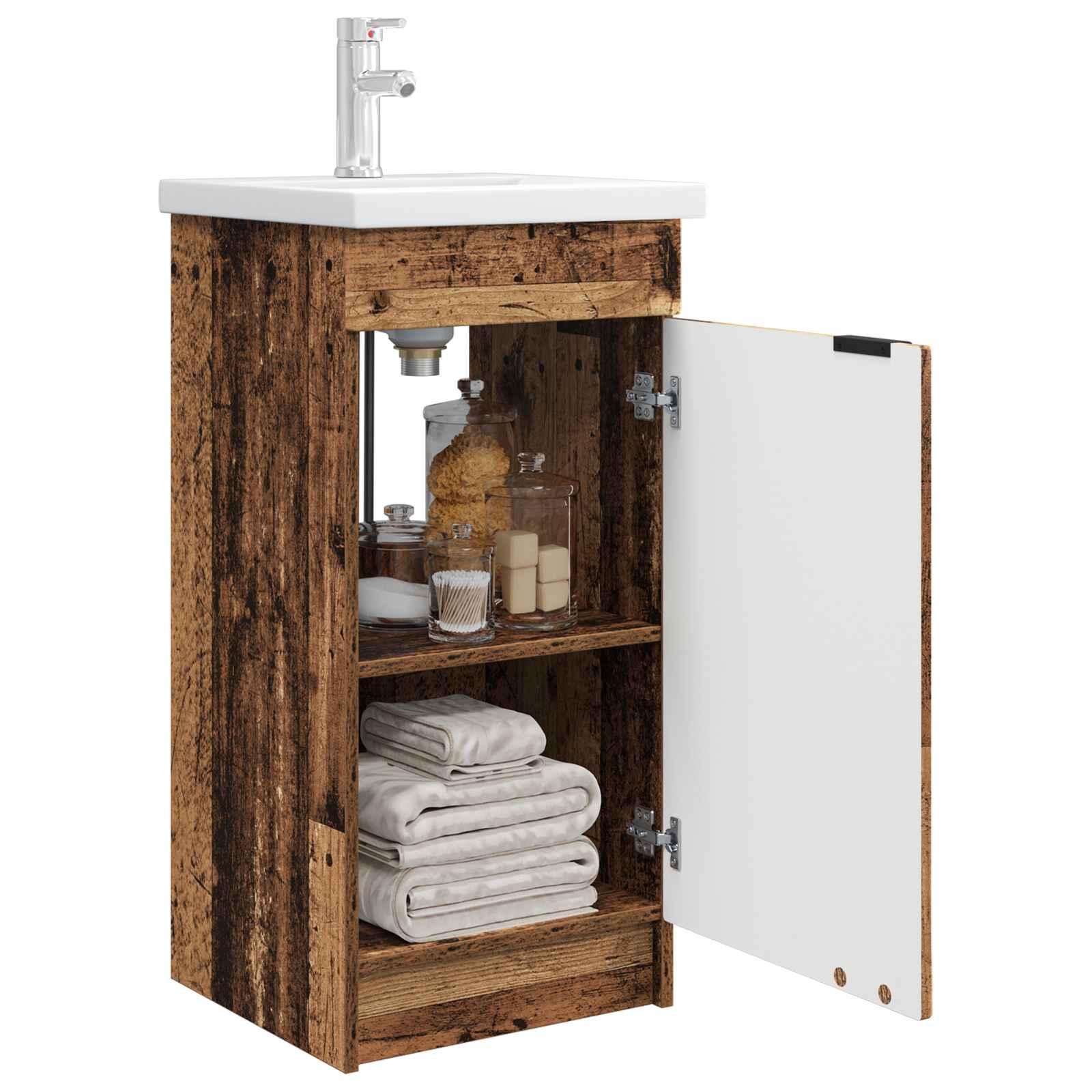 Meuble de salle de bain avec évier Bois ancien