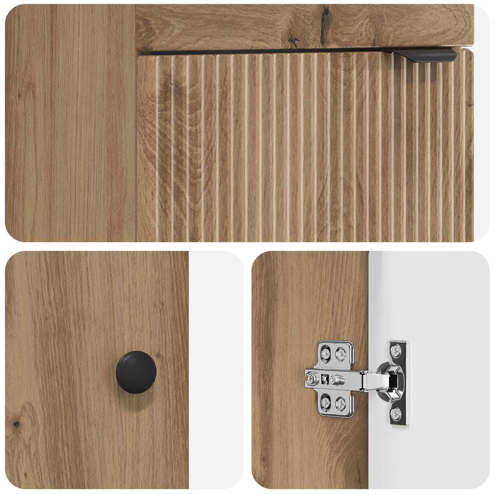 Meuble de salle de bain avec évier Chêne artisanal