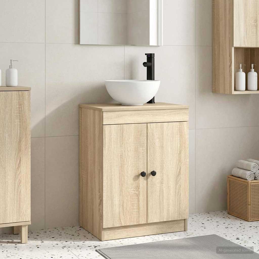 Meuble de salle de bain avec évier Chêne Sonoma 54 x 35 x 83 cm