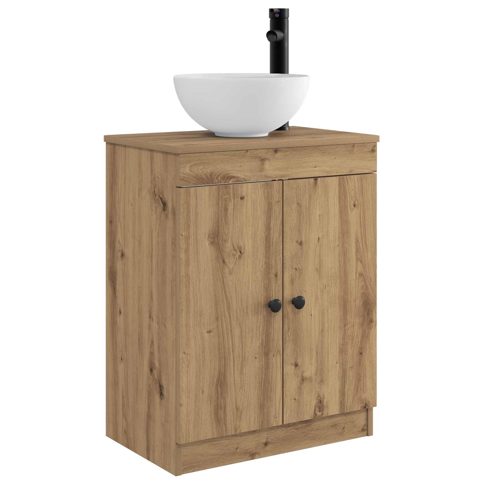 Meuble de salle de bain avec évier Chêne artisanal