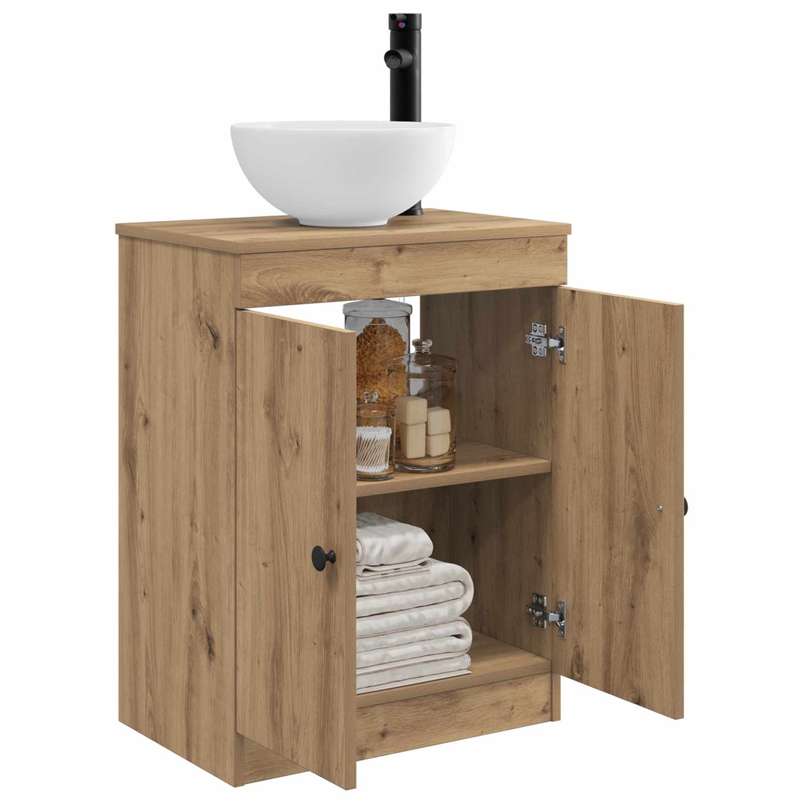 Meuble de salle de bain avec évier Chêne artisanal