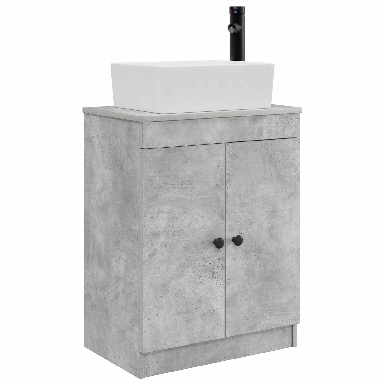 Meuble de salle de bain avec évier Gris béton 54 x 35 x 83 cm