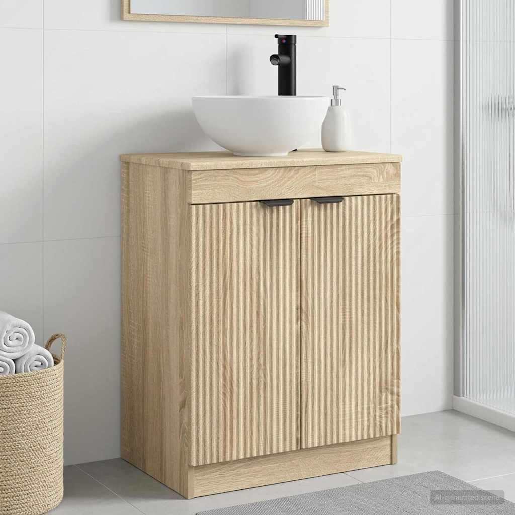 Meuble de salle de bain avec évier Chêne Sonoma 54 x 35 x 83 cm - XIOS