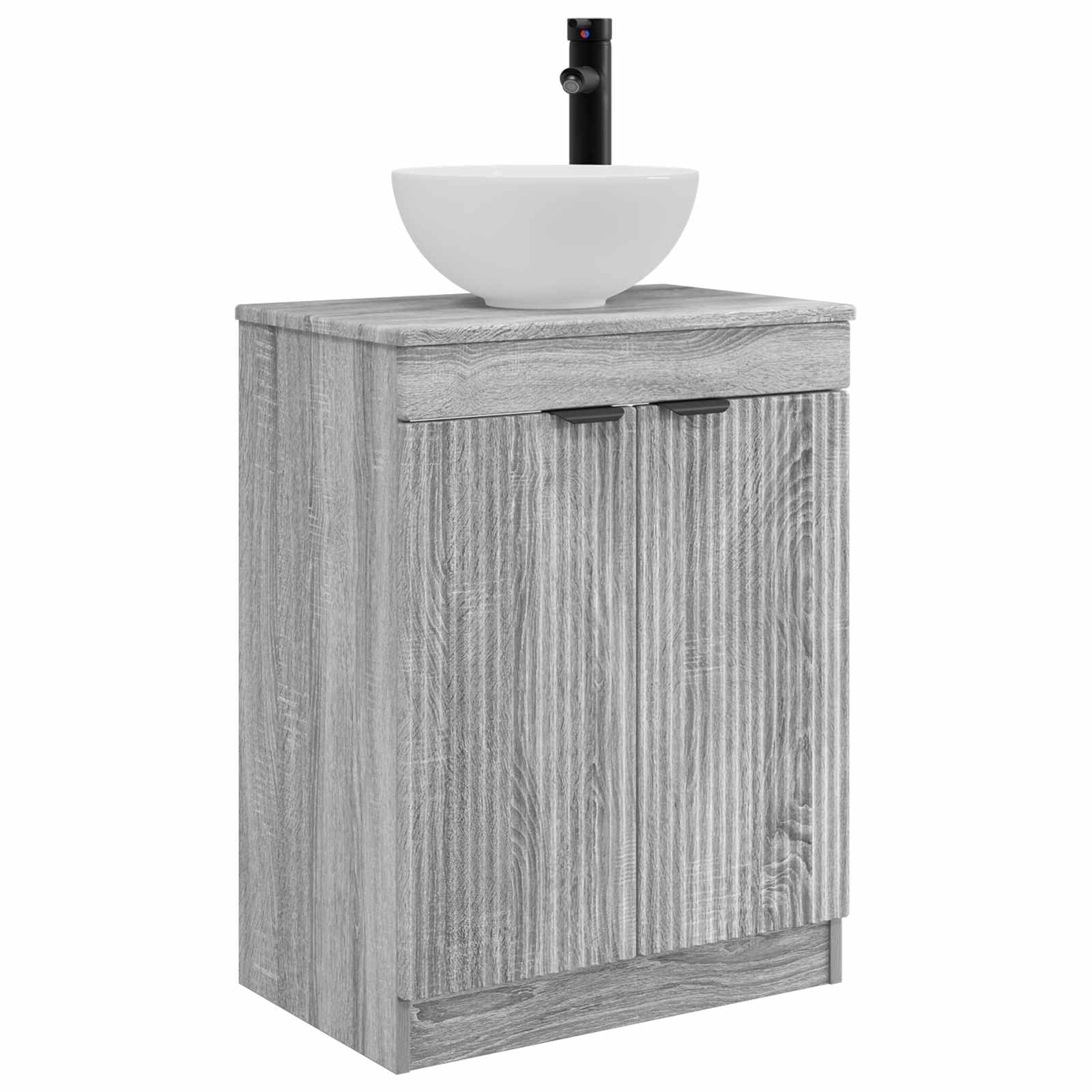 Meuble de salle de bain avec évier Sonoma gris 54 x 35 x 83 cm