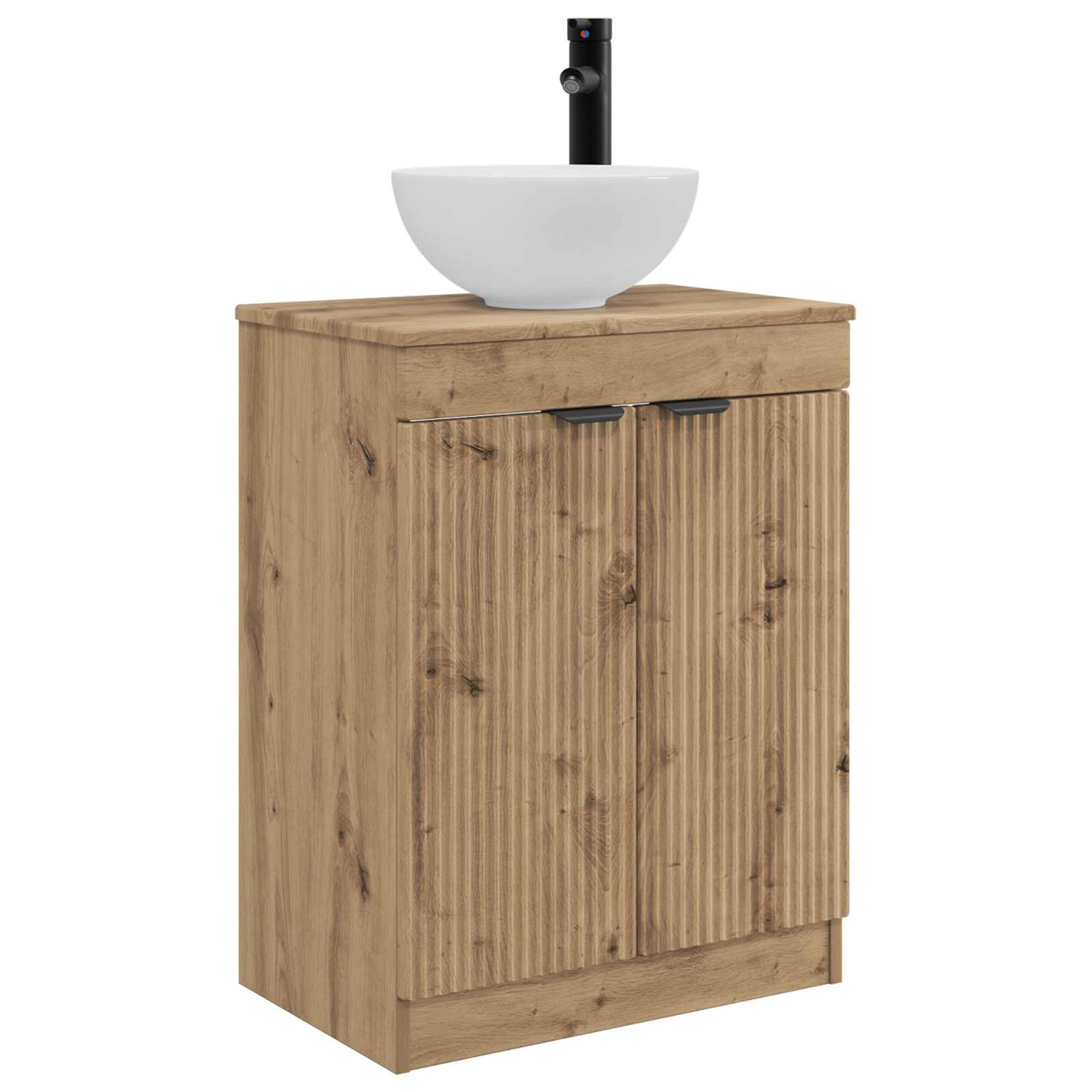 Meuble de salle de bain avec évier Chêne artisanal