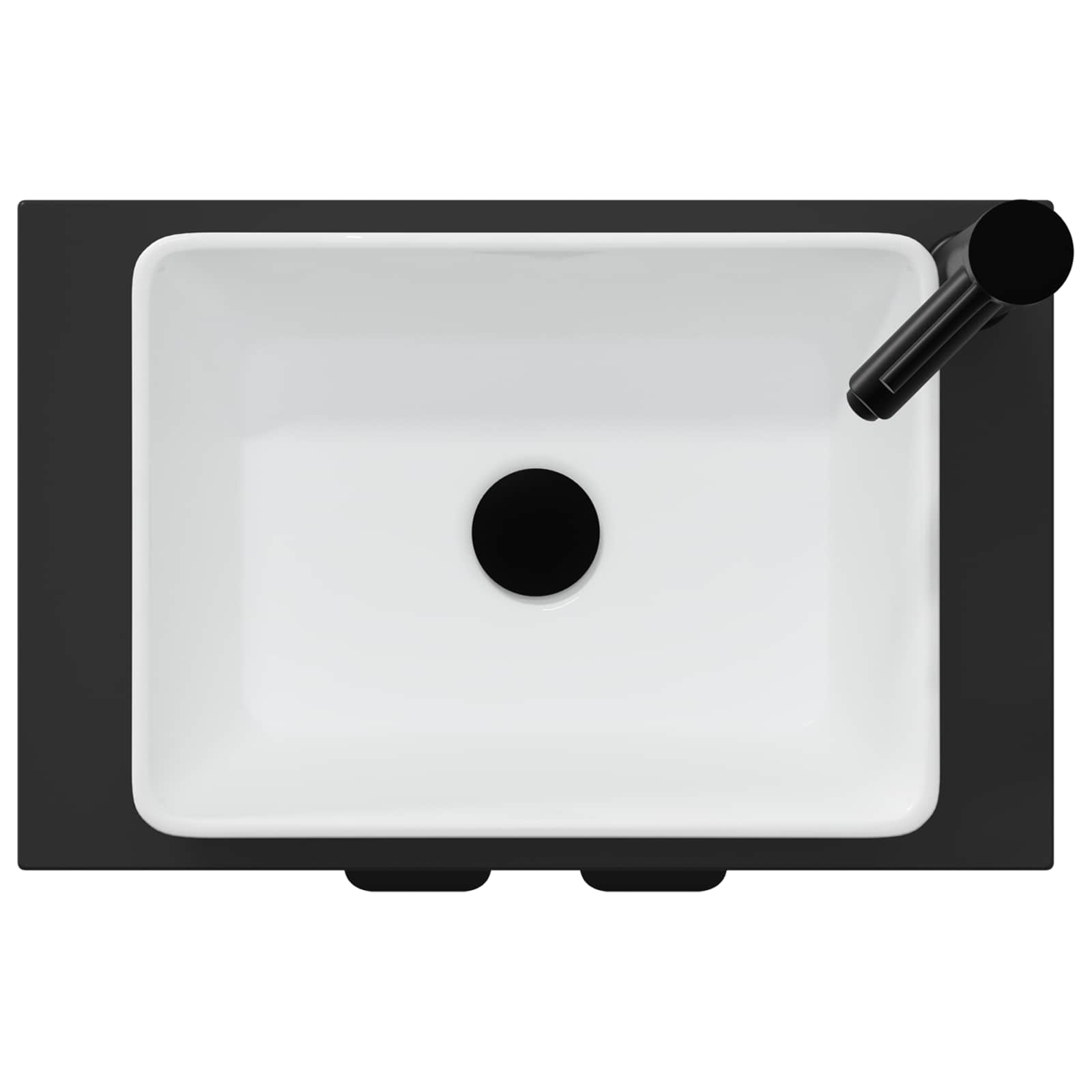 Meuble de salle de bain avec évier Noir 54 x 35 x 83 cm