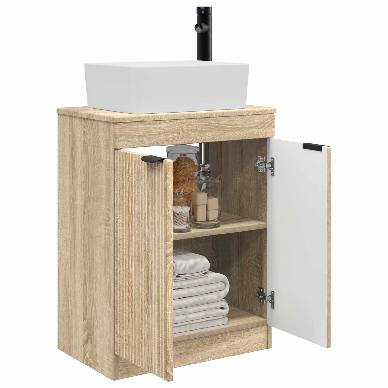 Meuble de salle de bain avec évier Chêne Sonoma 54 x 35 x 83 cm - XIOS