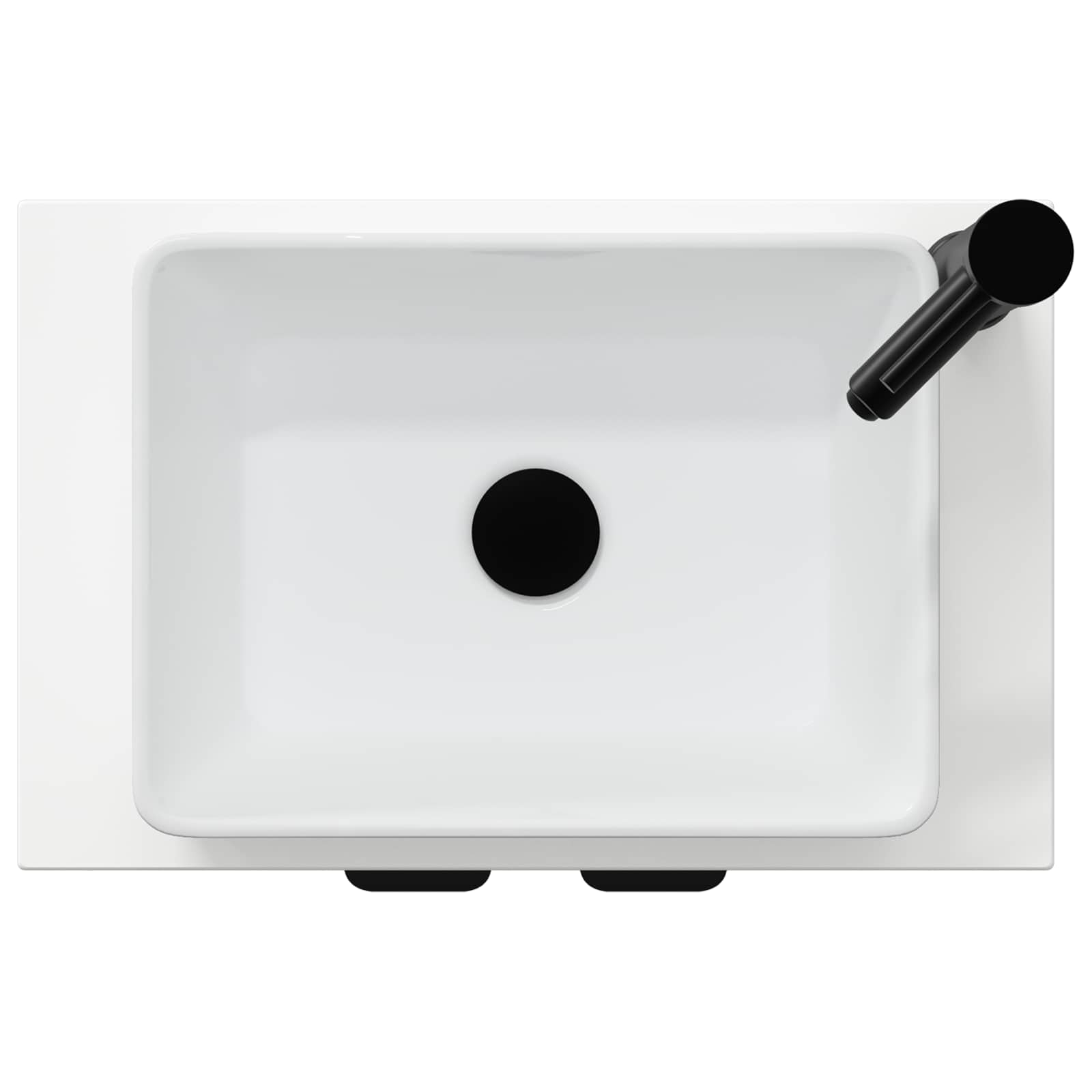 Meuble de salle de bain avec évier Blanc brillant