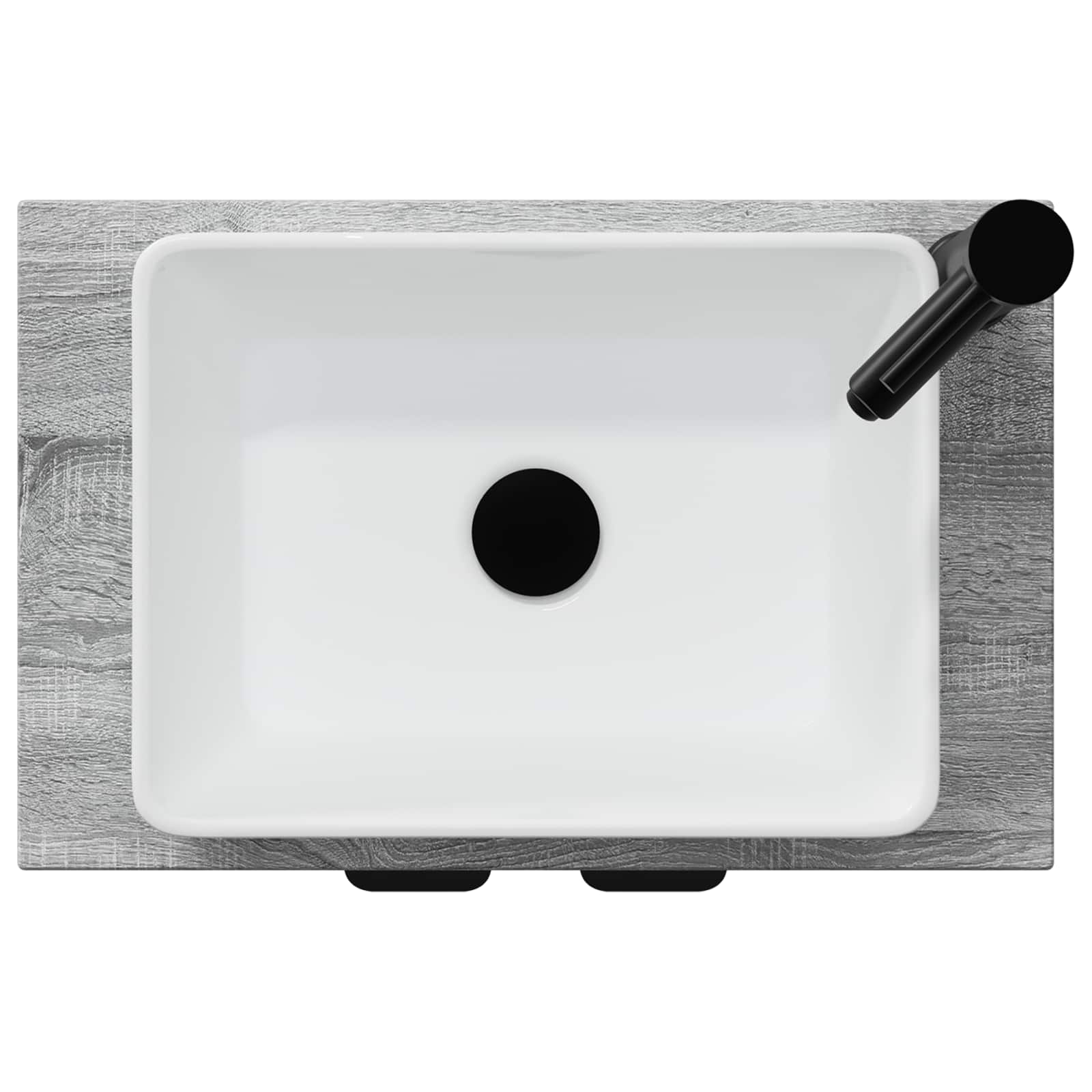 Meuble de salle de bain avec évier Sonoma gris 54 x 35 x 83 cm