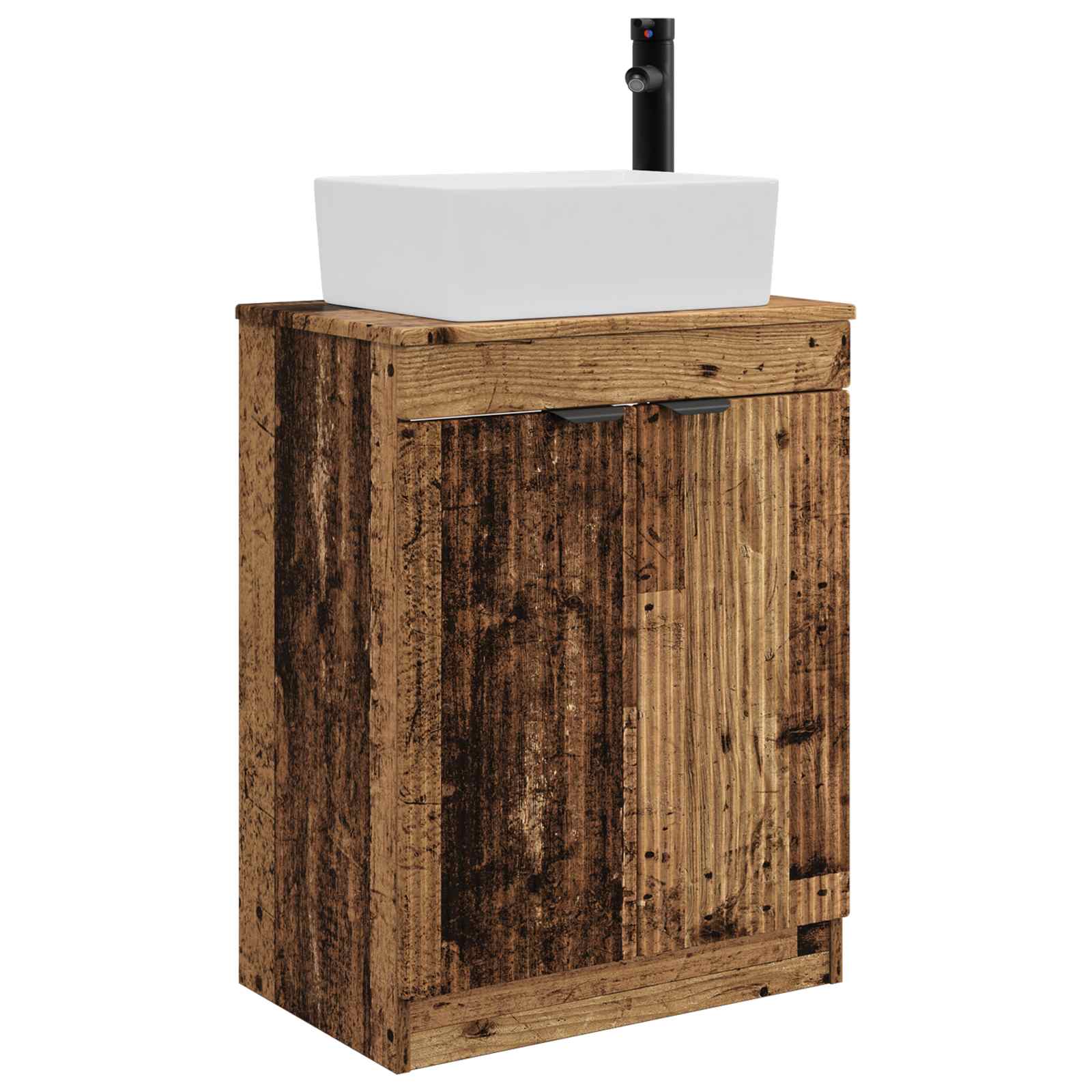 Meuble de salle de bain avec évier Bois ancien 54 x 35 x 83 cm
