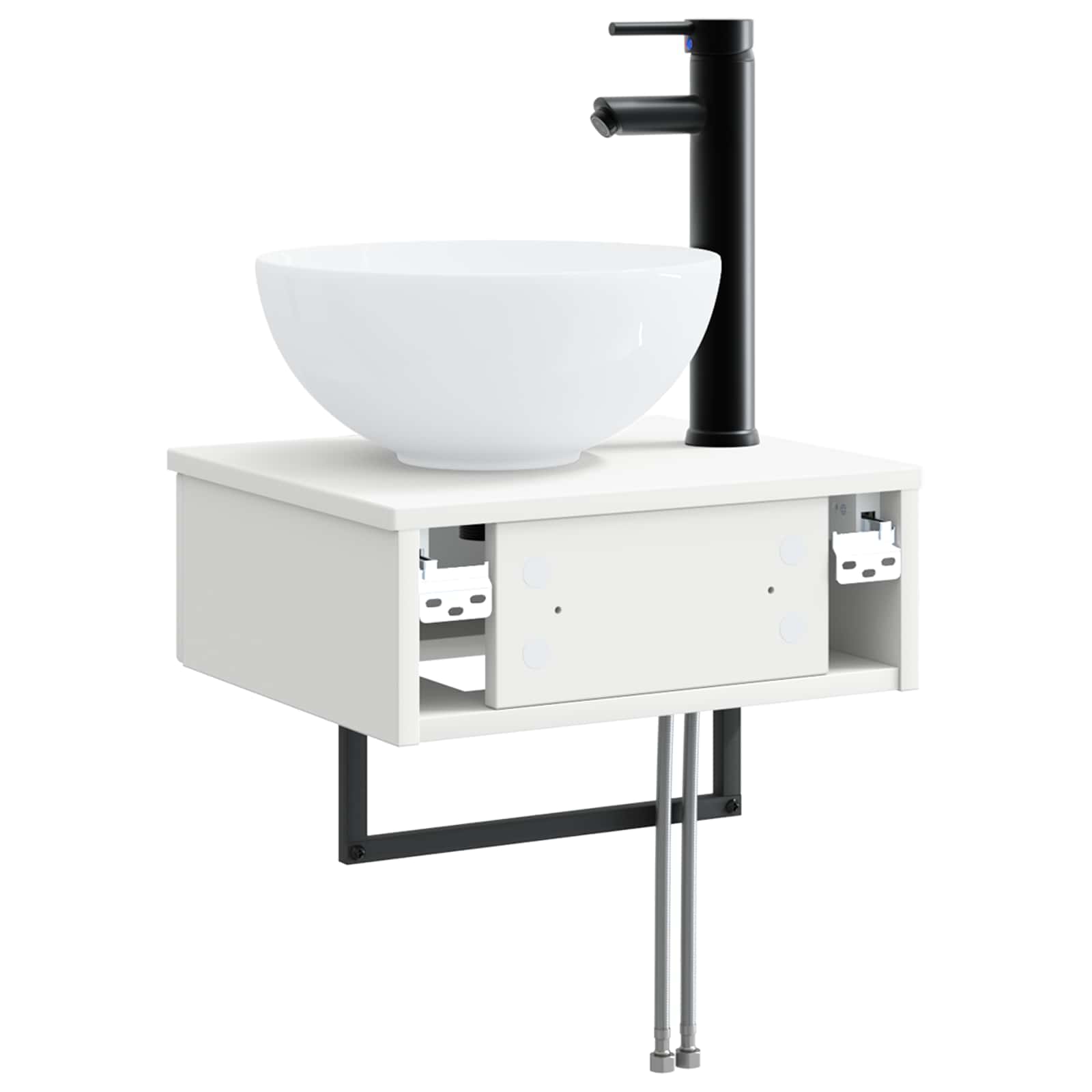 Basin de lavage mural Blanc brillant 40 x 35 x 39 cm