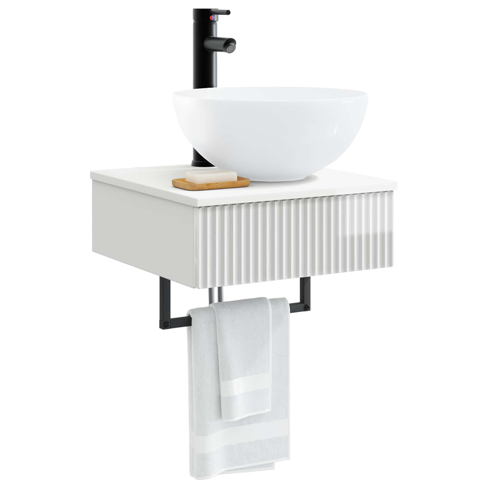 Basin de lavage mural Blanc brillant 40 x 41 x 40,5 cm