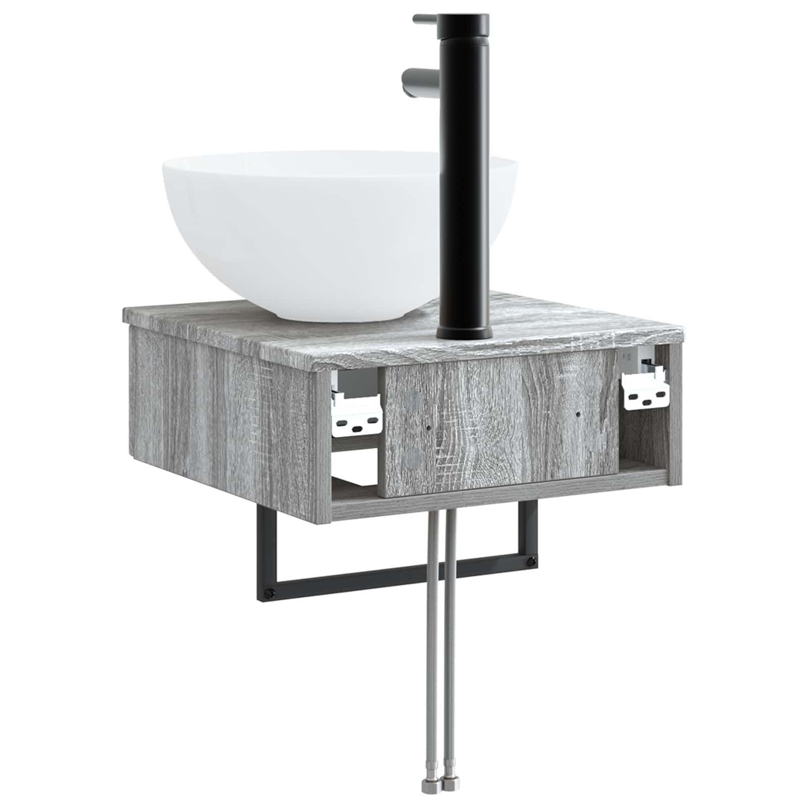 Basin de lavage mural Sonoma gris 40 x 41 x 40,5 cm