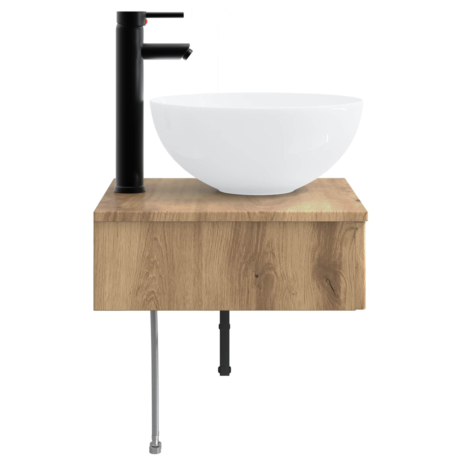 Basin de lavage mural Chêne artisanal 40 x 41 x 40,5 cm - XIOS