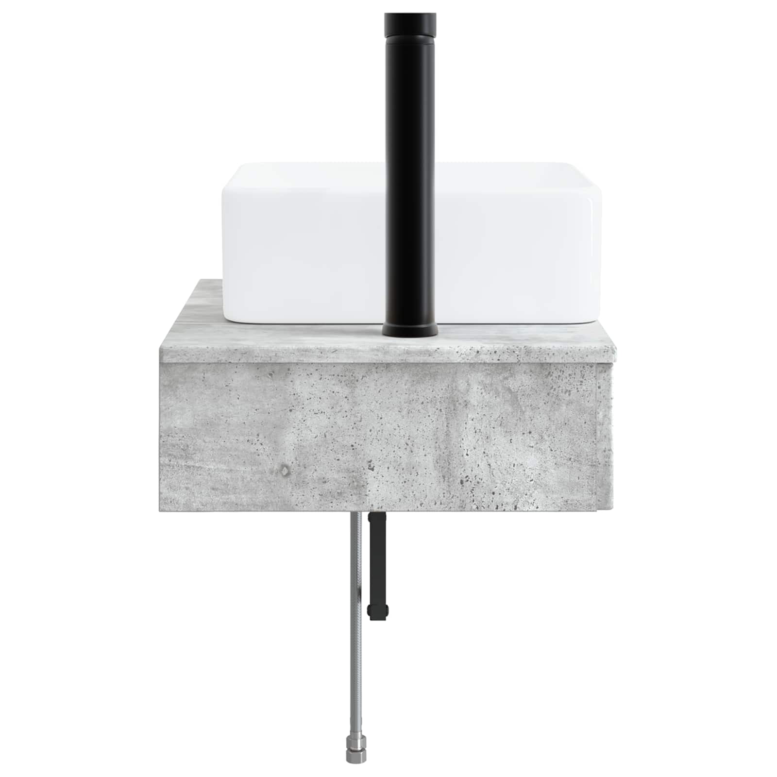 Basin de lavage mural Gris béton 50 x 41 x 39 cm