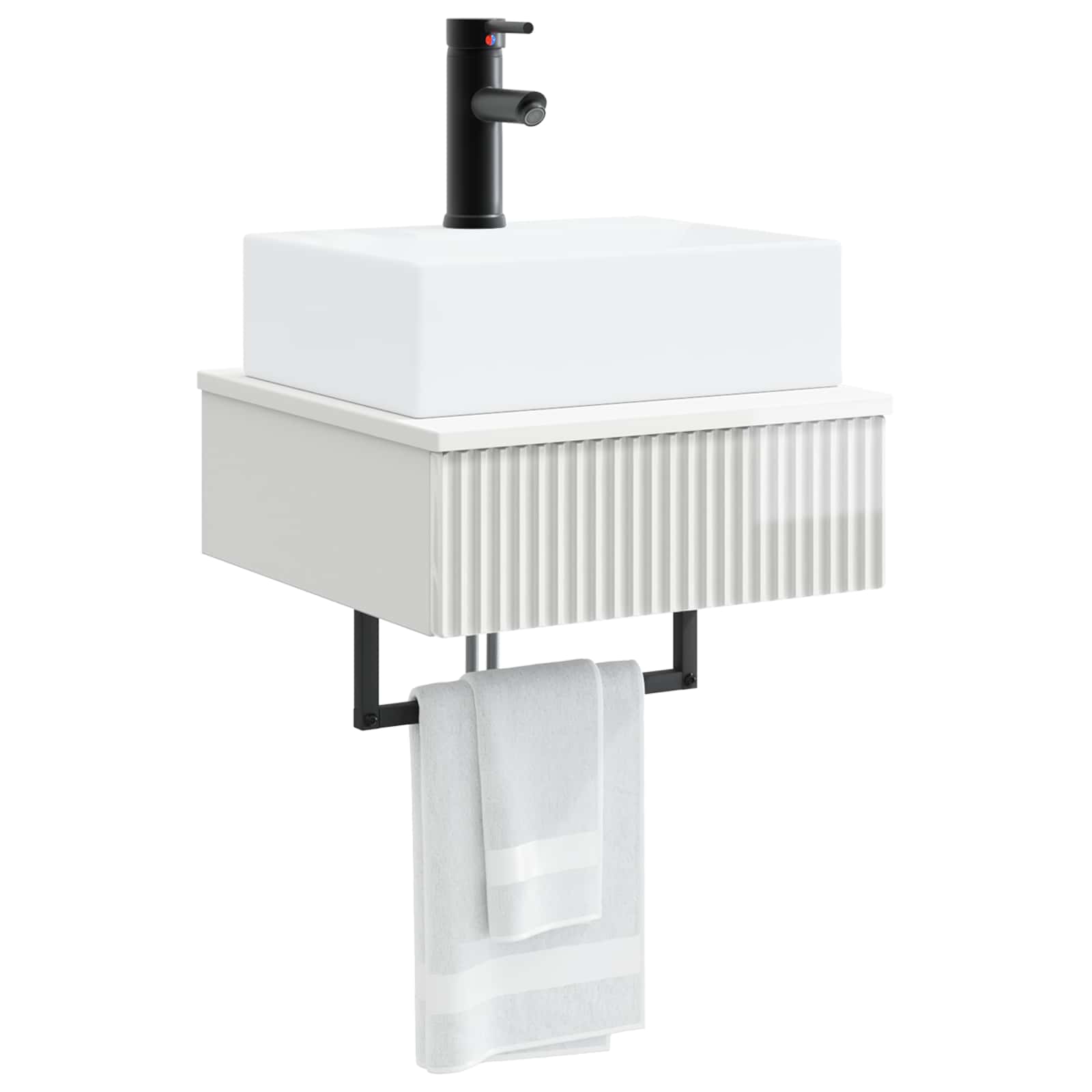 Basin de lavage mural Blanc brillant 40 x 41 x 39 cm