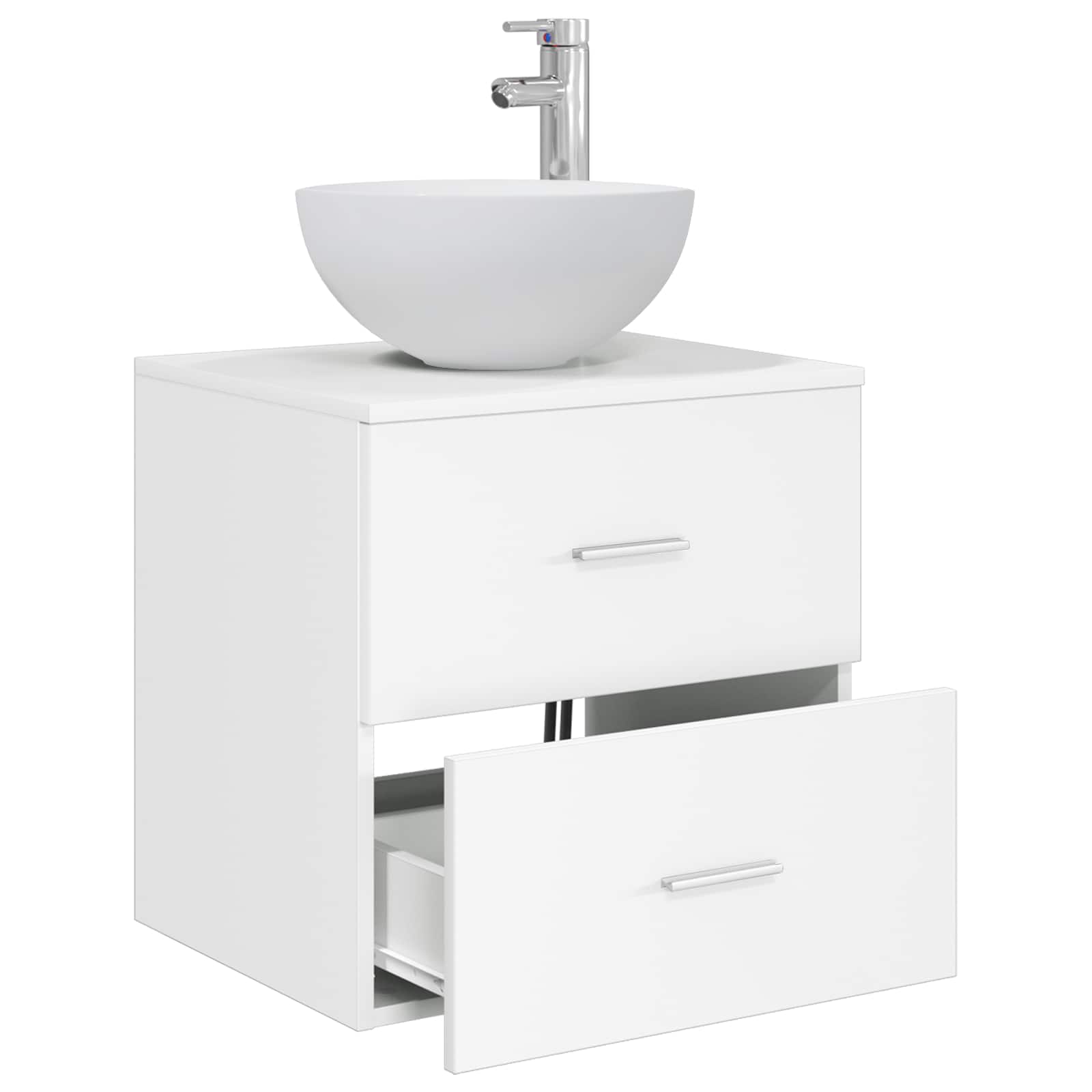 Vanité de lavabo mural Blanc 49,5 x 41 x 64,5 cm