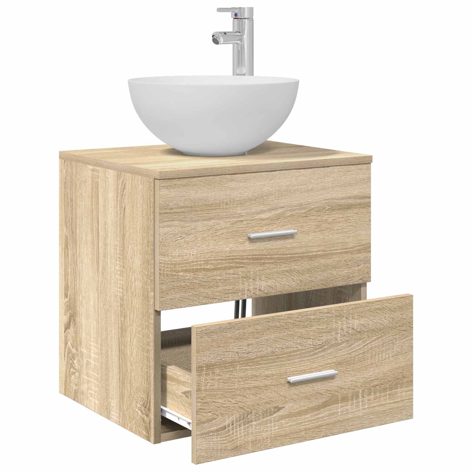 Vanité de lavabo mural Chêne Sonoma 49,5 x 41 x 64,5 cm