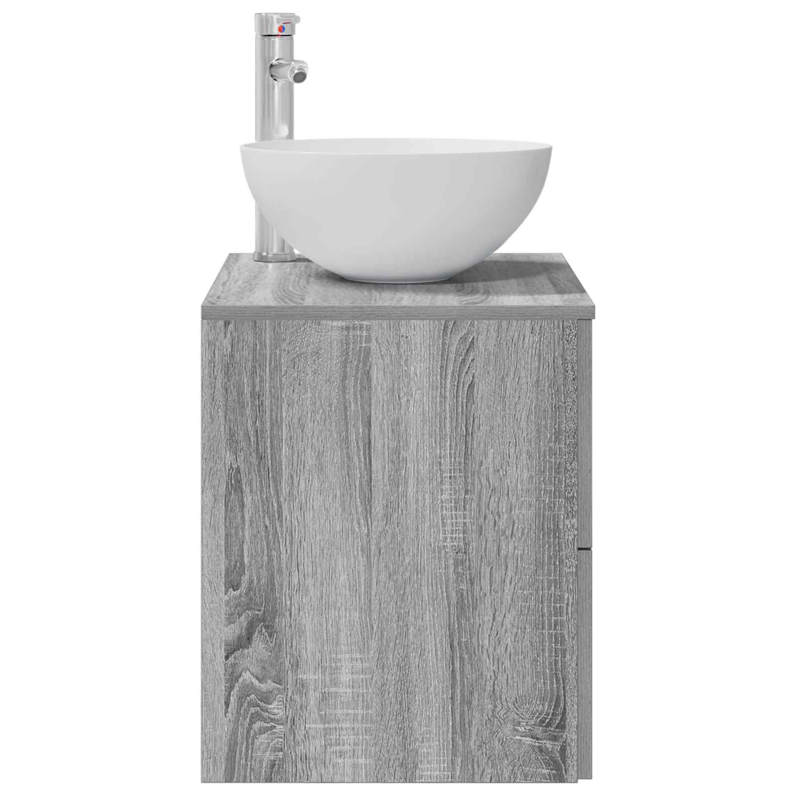 Vanité de lavabo mural Sonoma gris 49,5 x 41 x 64,5 cm