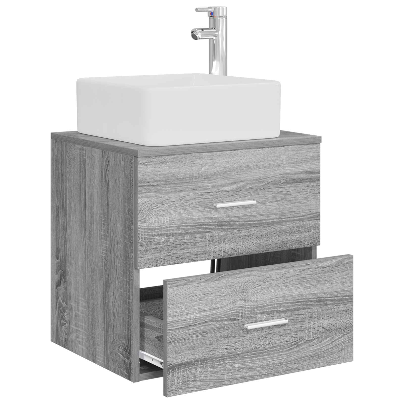 Vanité de lavabo mural Sonoma gris 49,5 x 41 x 63 cm
