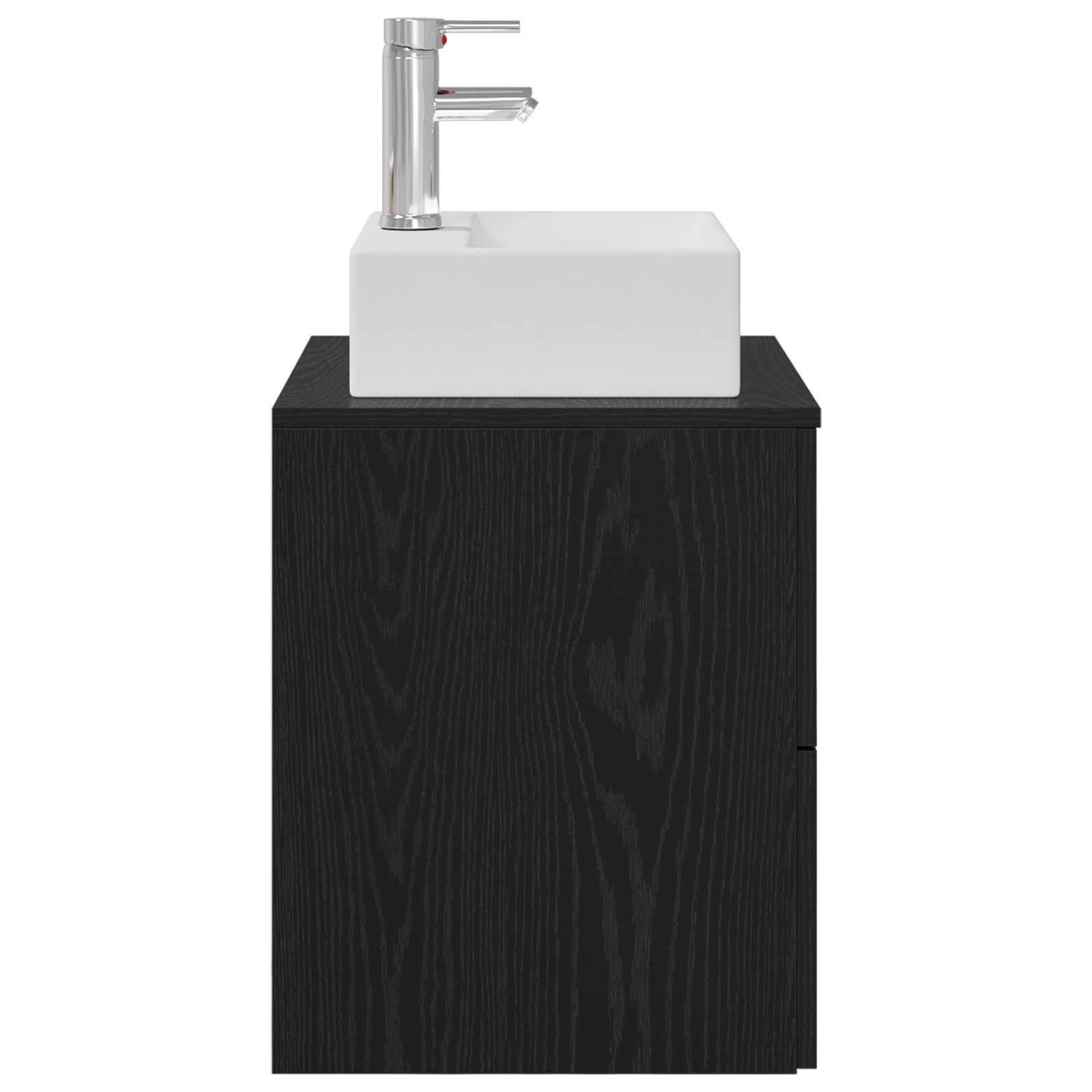 Vanité de lavabo mural Chêne noir 49,5 x 41 x 62,5 cm