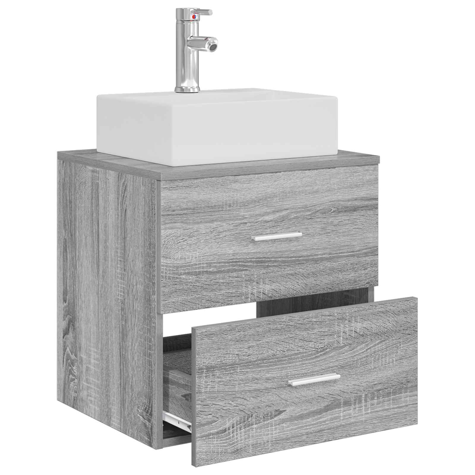 Vanité de lavabo mural Sonoma gris 49,5 x 41 x 62,5 cm