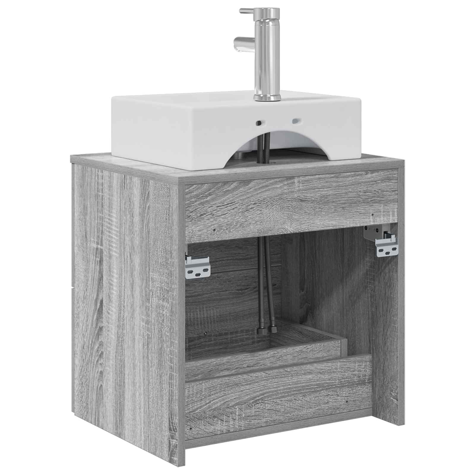 Vanité de lavabo mural Sonoma gris 49,5 x 41 x 62,5 cm