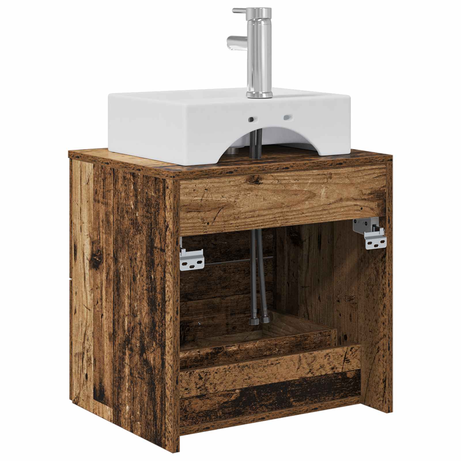 Vanité de lavabo mural Bois ancien 49,5 x 41 x 62,5 cm