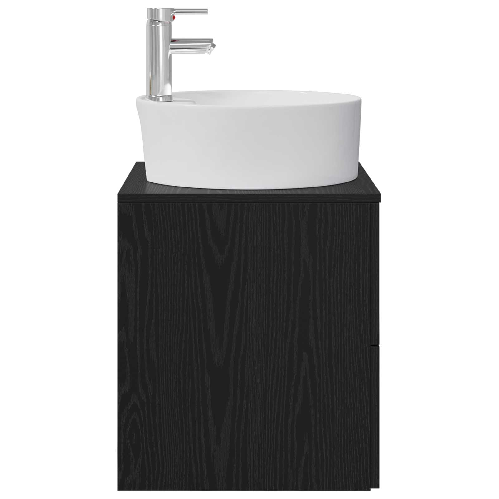 Vanité de lavabo mural Chêne noir 49,5 x 44,5 x 65 cm