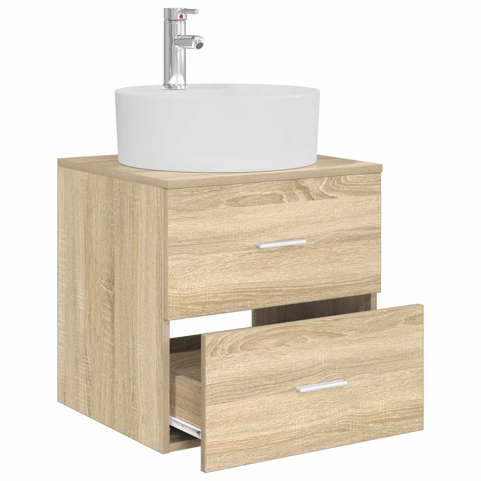 Vanité de lavabo mural Chêne Sonoma 49,5 x 44,5 x 65 cm