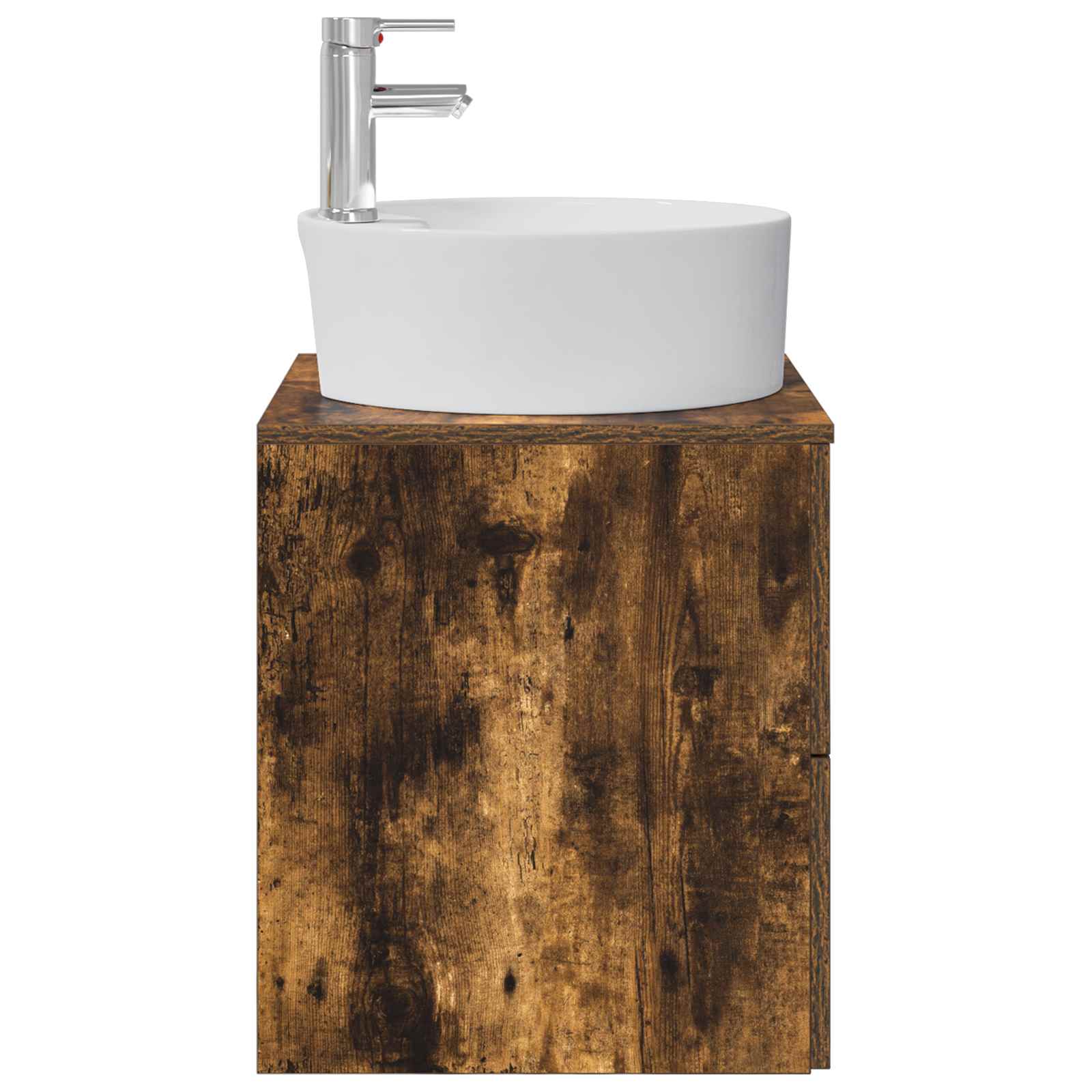 Vanité de lavabo mural Chêne fumé 49,5 x 44,5 x 65 cm