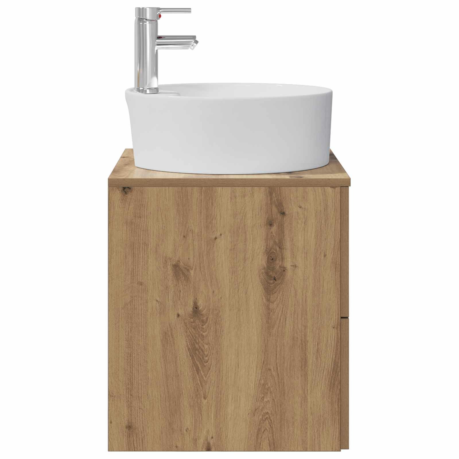 Vanité de lavabo mural Chêne artisanal 49,5 x 44,5 x 65 cm