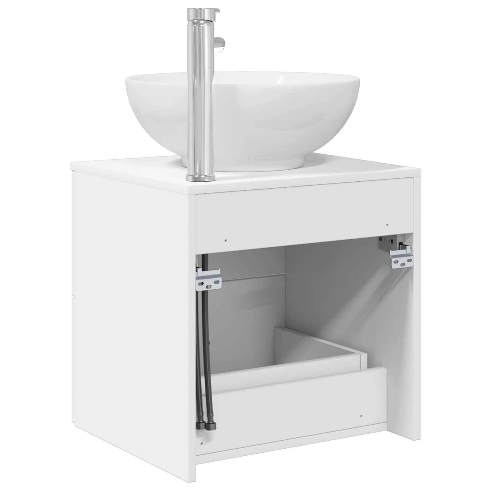 Vanité de lavabo mural Blanc 49,5 x 44,5 x 66,5 cm