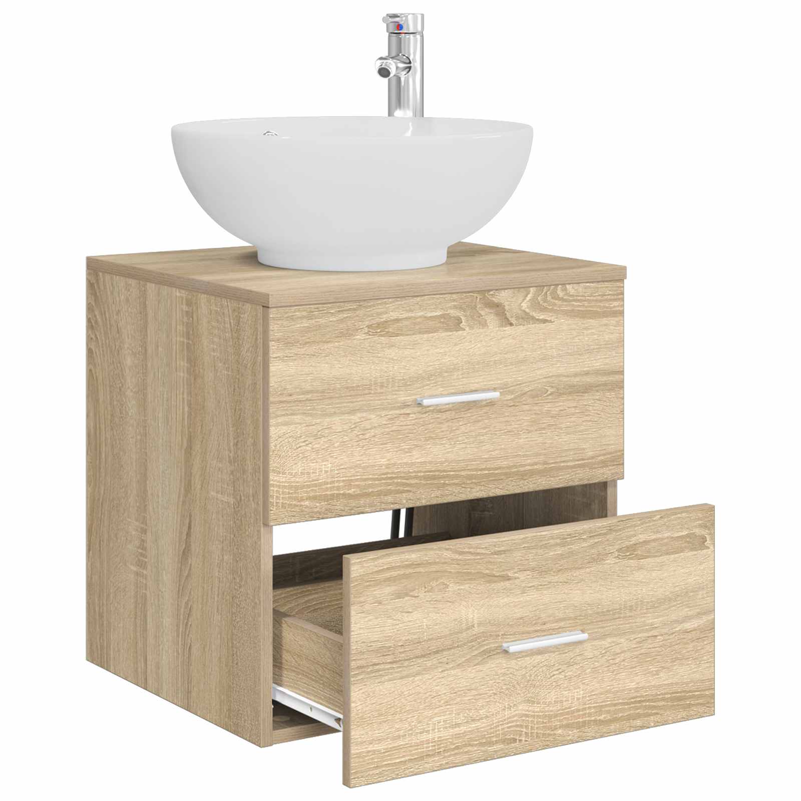 Vanité de lavabo mural Chêne Sonoma 49,5 x 44,5 x 66,5 cm