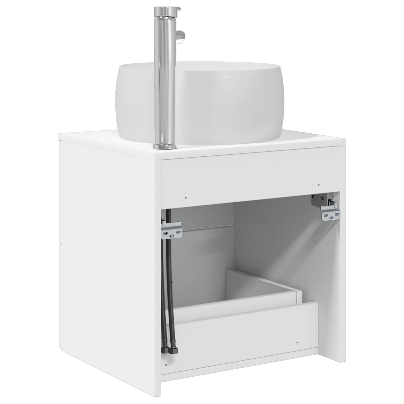 Vanité de lavabo mural Blanc 49,5 x 44,5 x 66 cm