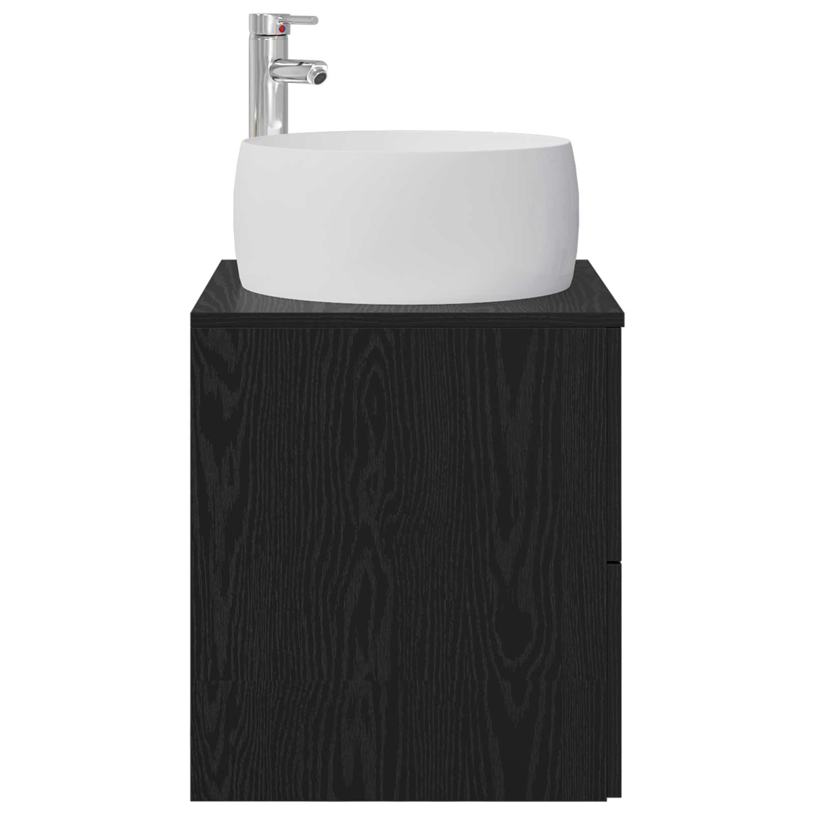Vanité de lavabo mural Chêne noir 49,5 x 44,5 x 66 cm