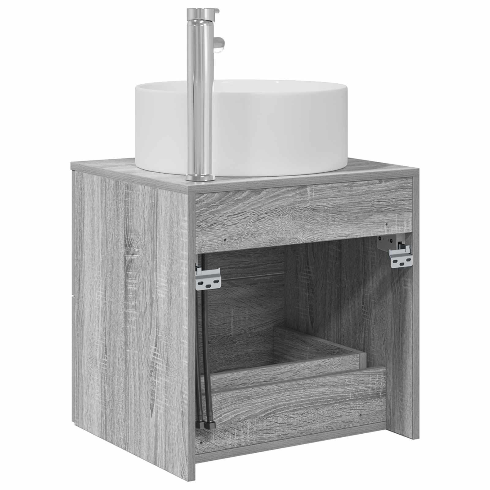 Vanité de lavabo mural Sonoma gris 49,5 x 44,5 x 65,5 cm