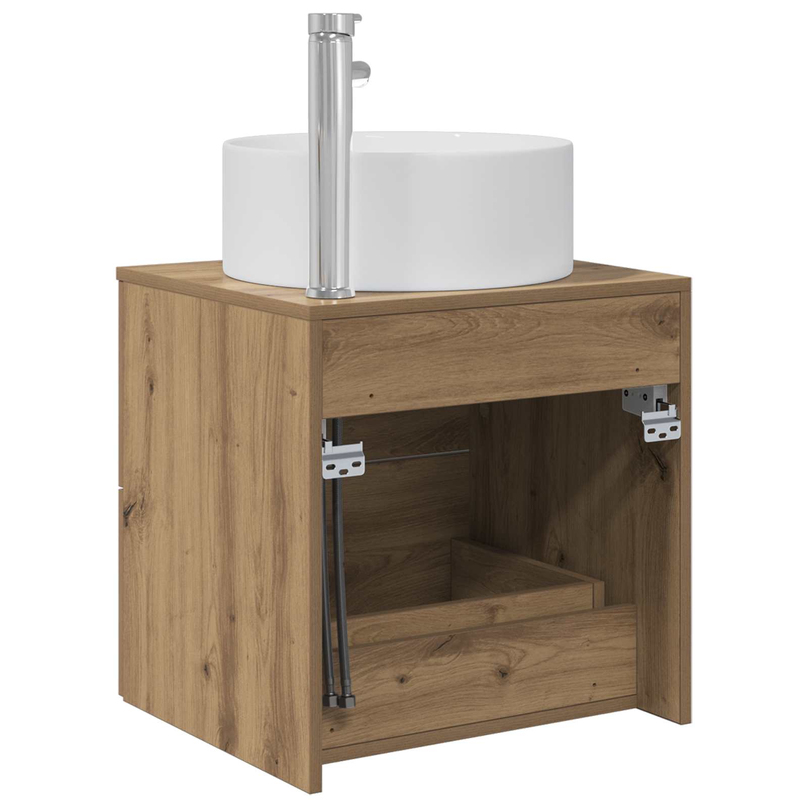 Vanité de lavabo mural Chêne artisanal 49,5 x 44,5 x 65,5 cm