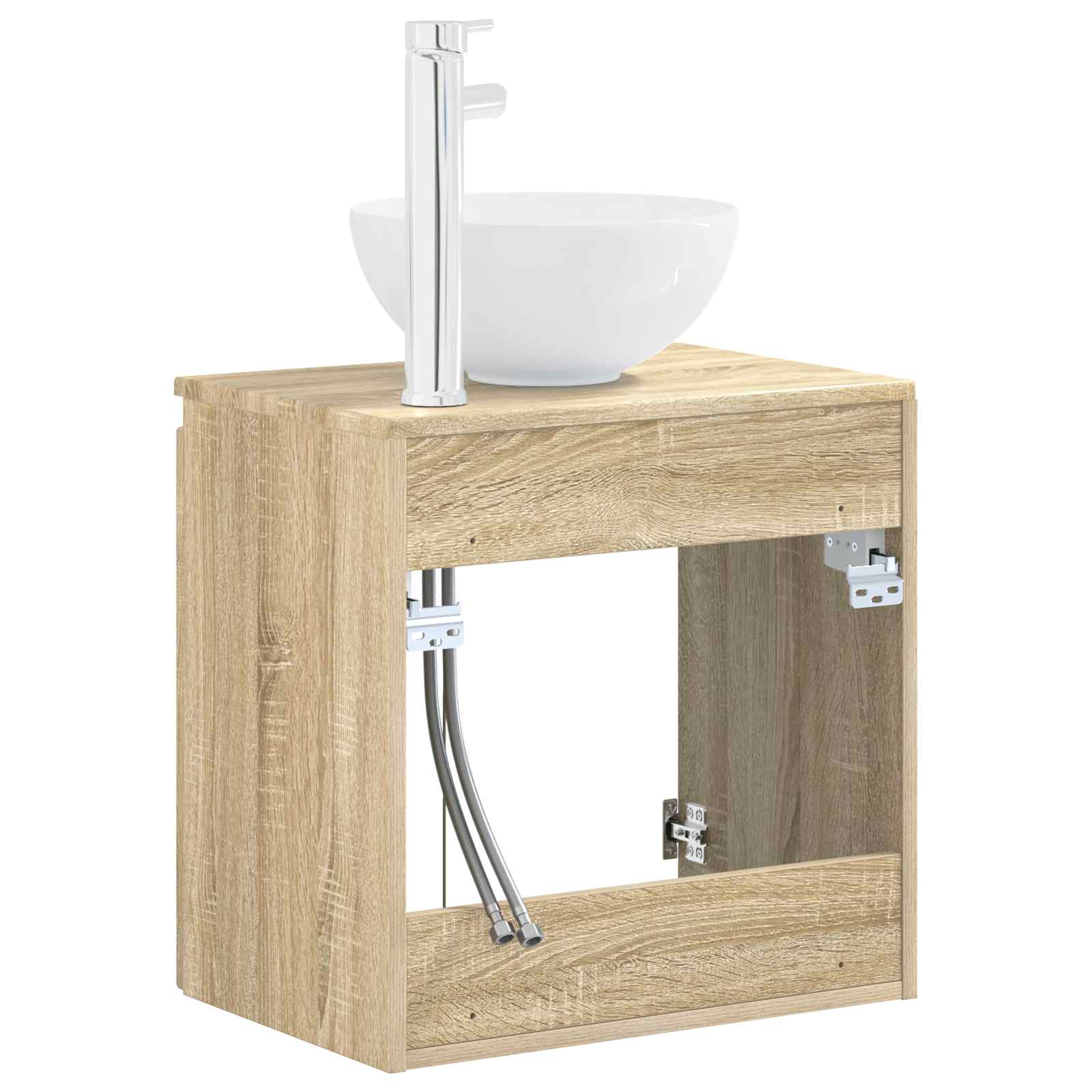Vanité de lavabo mural Chêne Sonoma 49,5 x 35 x 63 cm