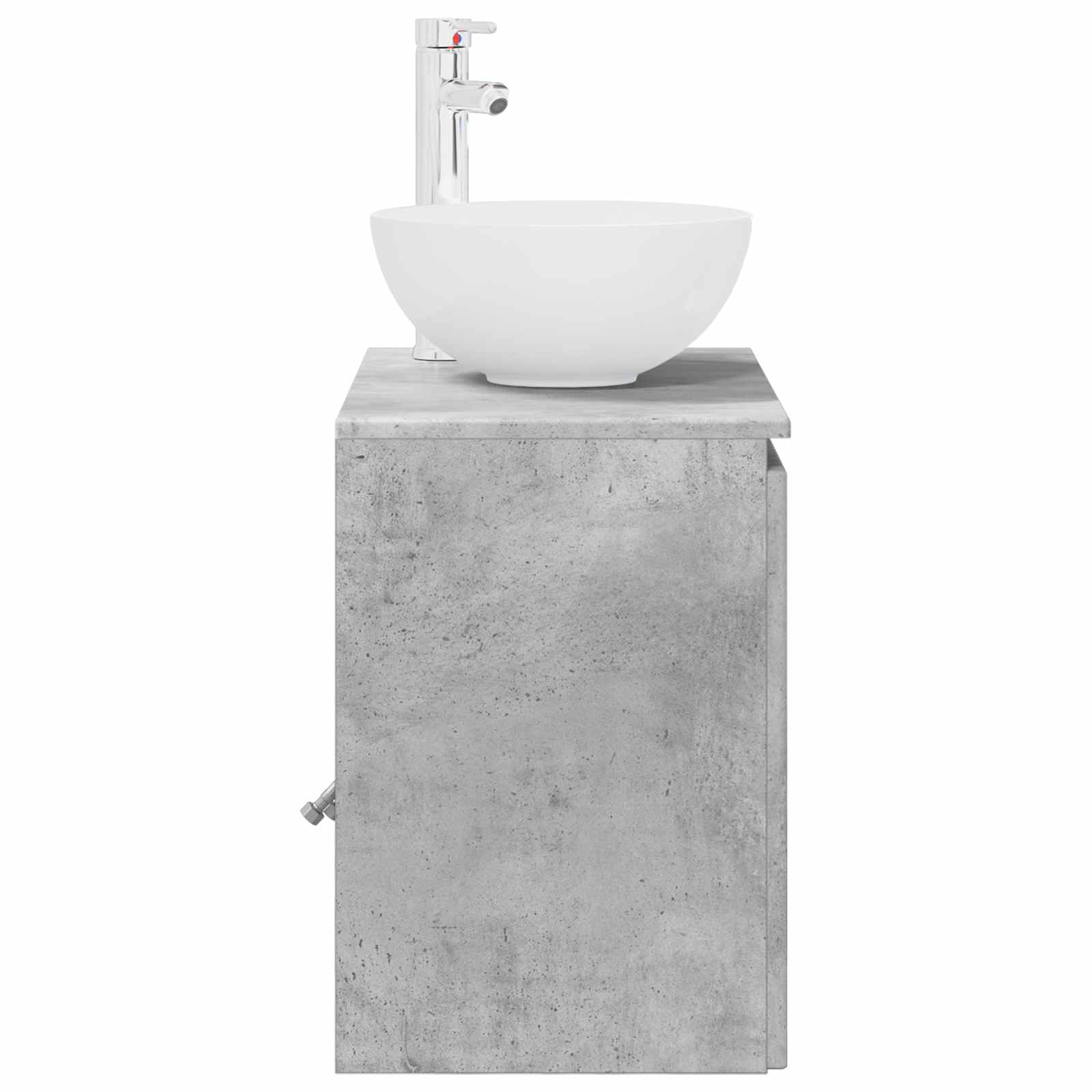 Vanité de lavabo mural Gris béton 49,5 x 35 x 63 cm