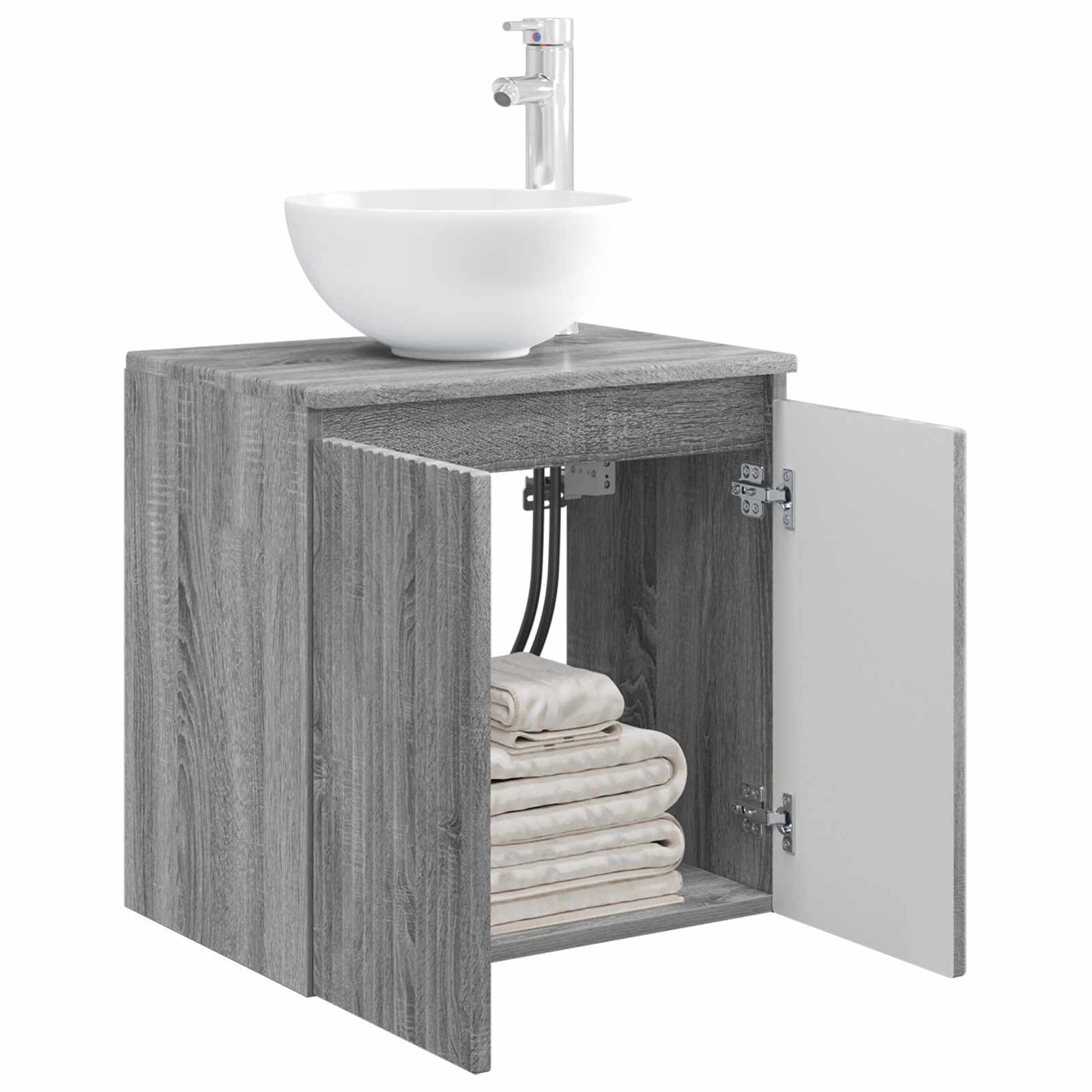 Vanité de lavabo mural Sonoma gris 49,5 x 41 x 64,5 cm