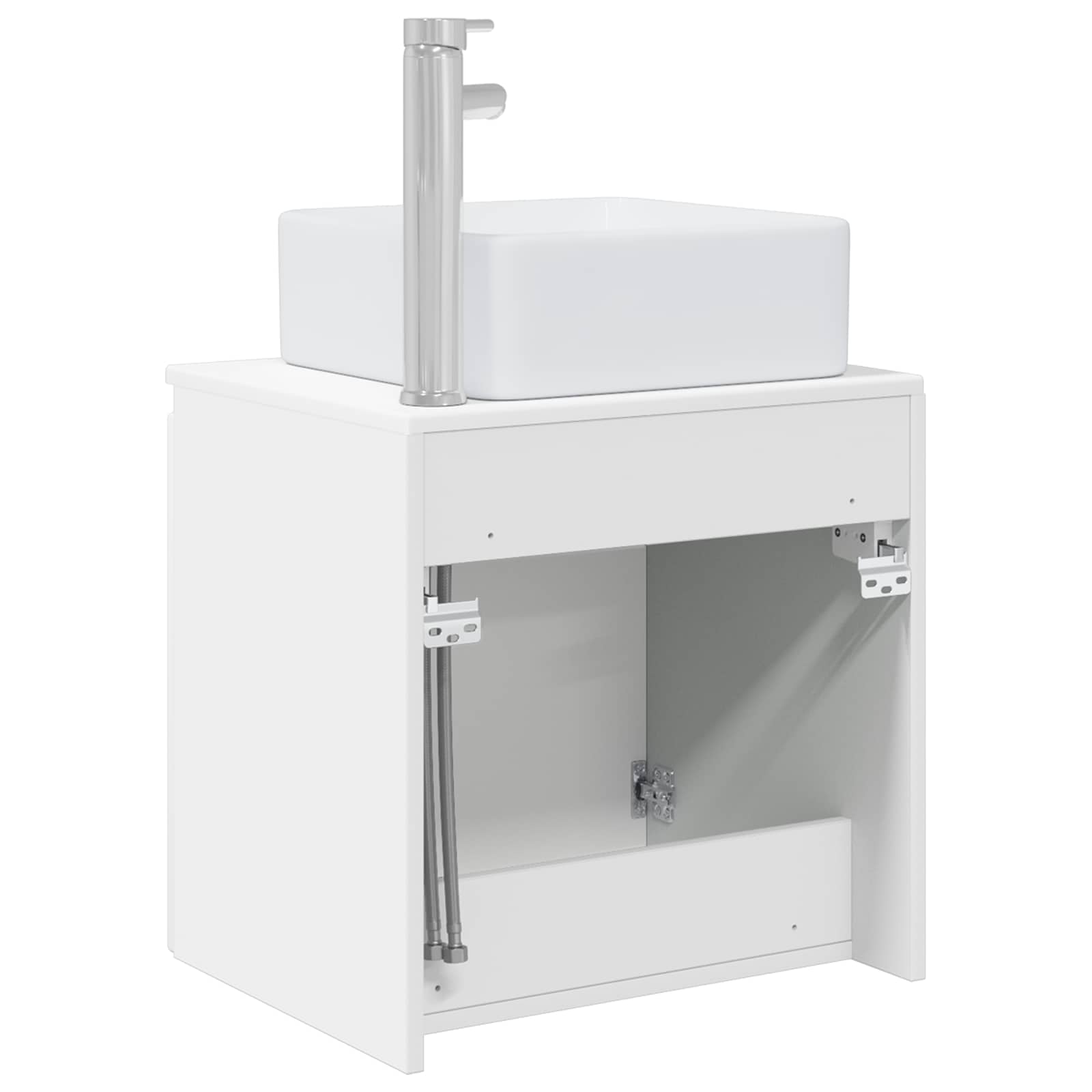 Vanité de lavabo mural Blanc 49,5 x 41 x 63 cm