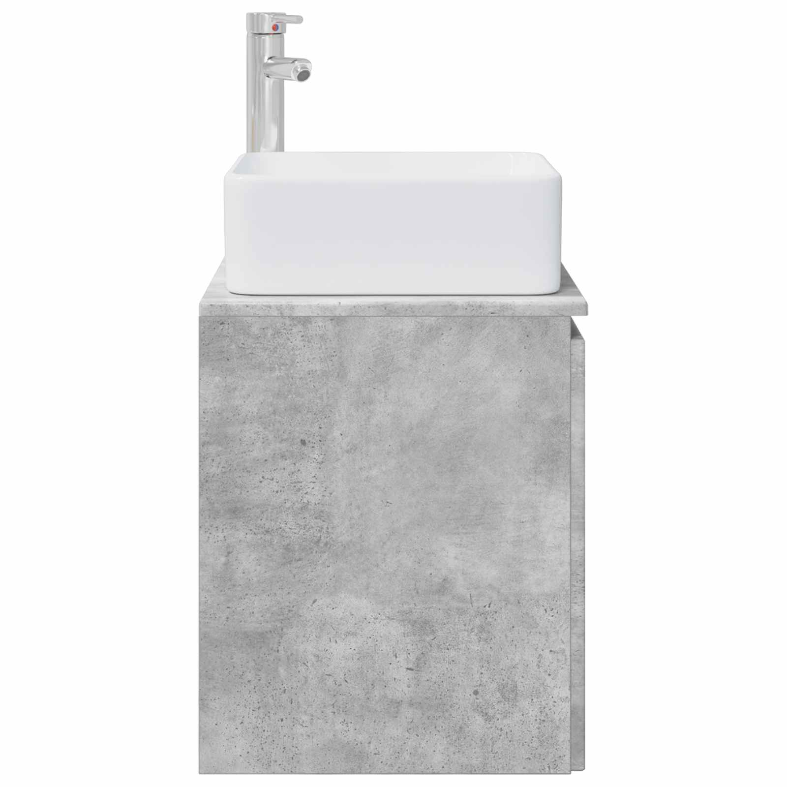 Vanité de lavabo mural Gris béton 49,5 x 41 x 63 cm