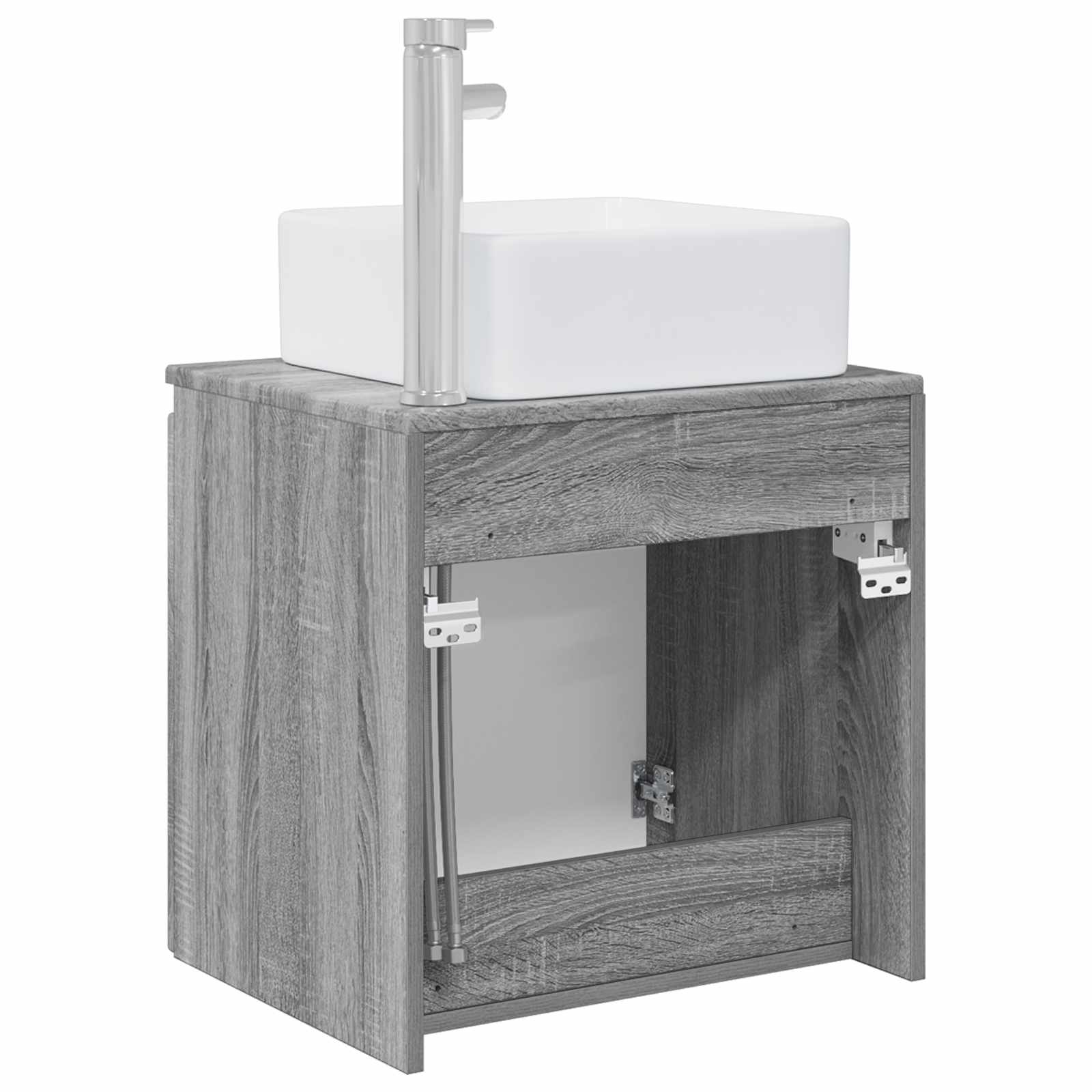 Vanité de lavabo mural Sonoma gris 49,5 x 41 x 63 cm