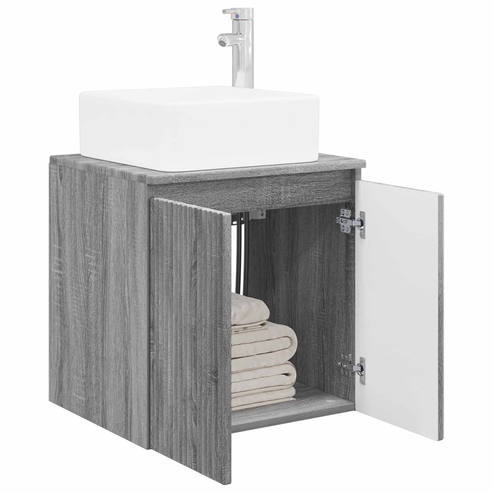 Vanité de lavabo mural Sonoma gris 49,5 x 41 x 63 cm