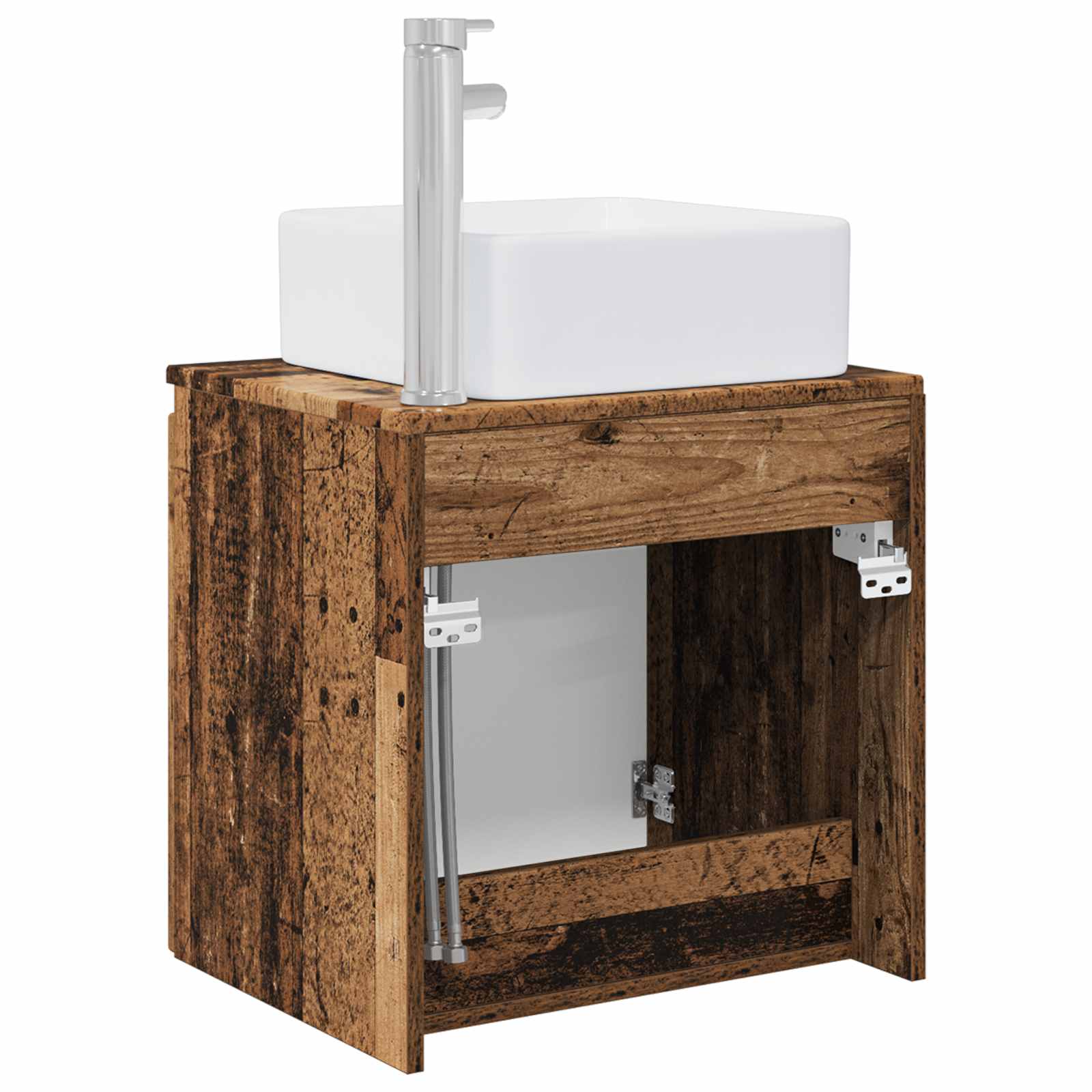Vanité de lavabo mural Bois ancien 49,5 x 41 x 63 cm