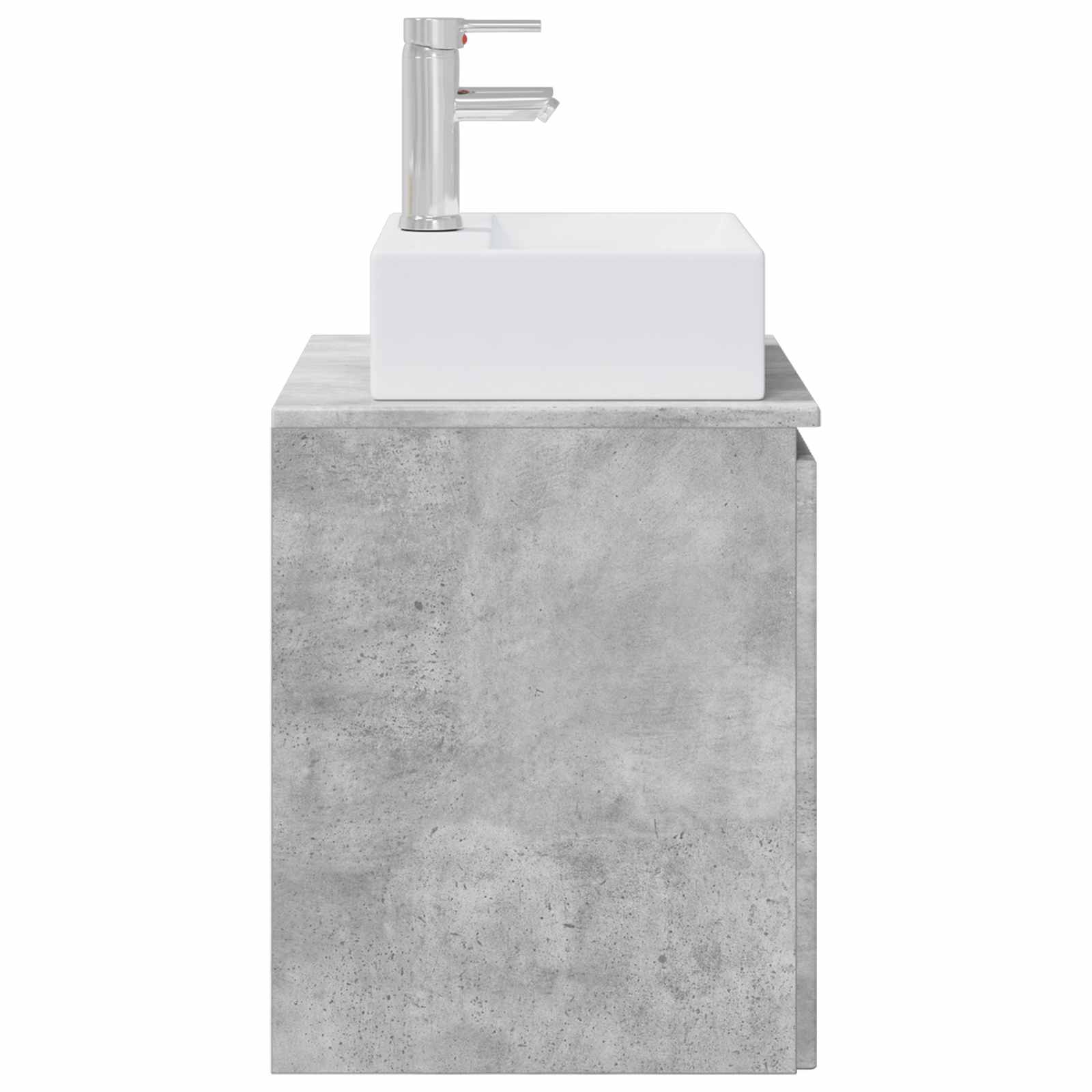 Vanité de lavabo mural Gris béton 49,5 x 41 x 62,5 cm