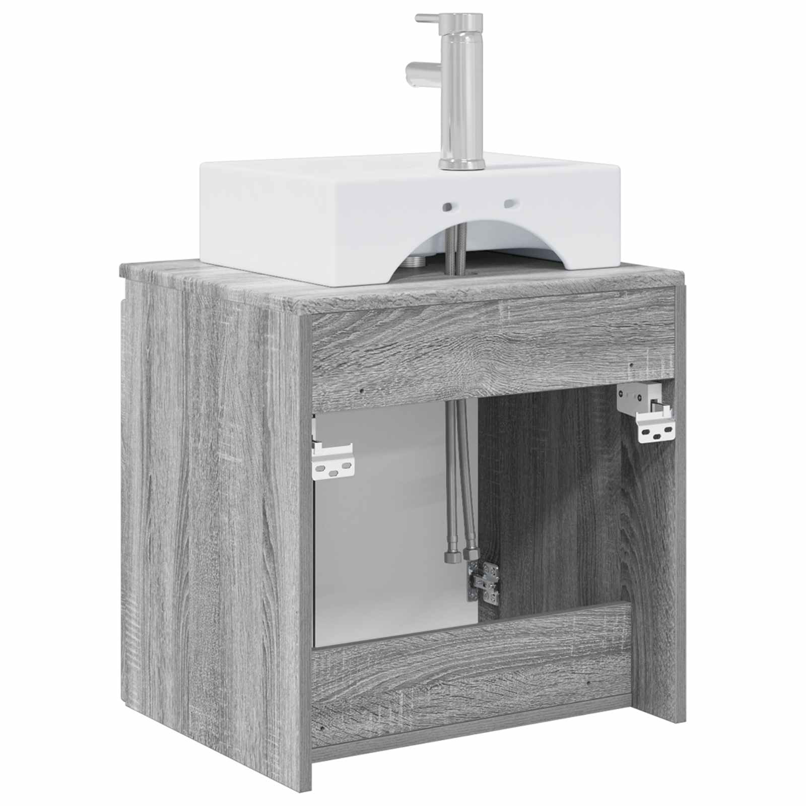 Vanité de lavabo mural Sonoma gris 49,5 x 41 x 62,5 cm